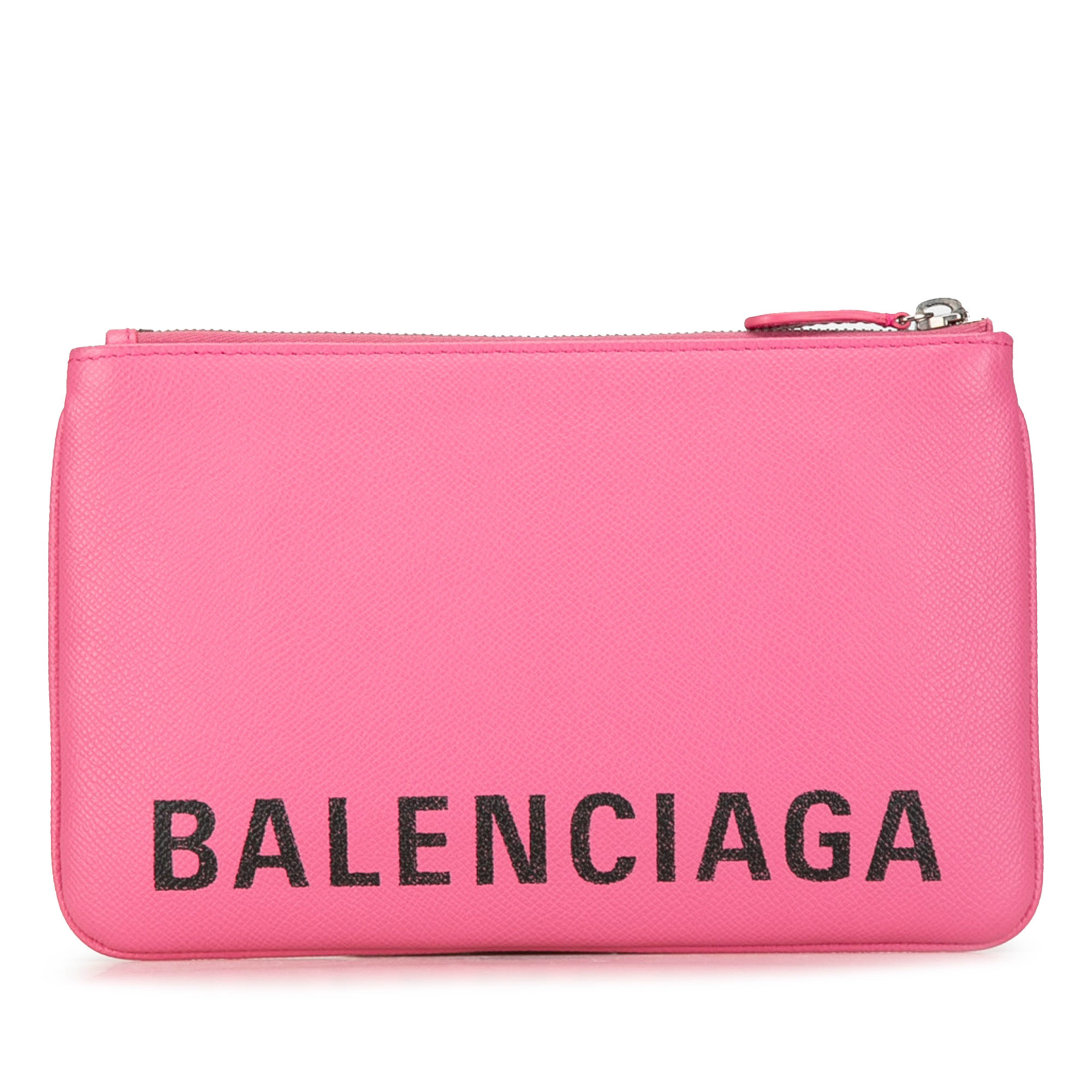 Balenciaga Leather Ville Logo Pouch