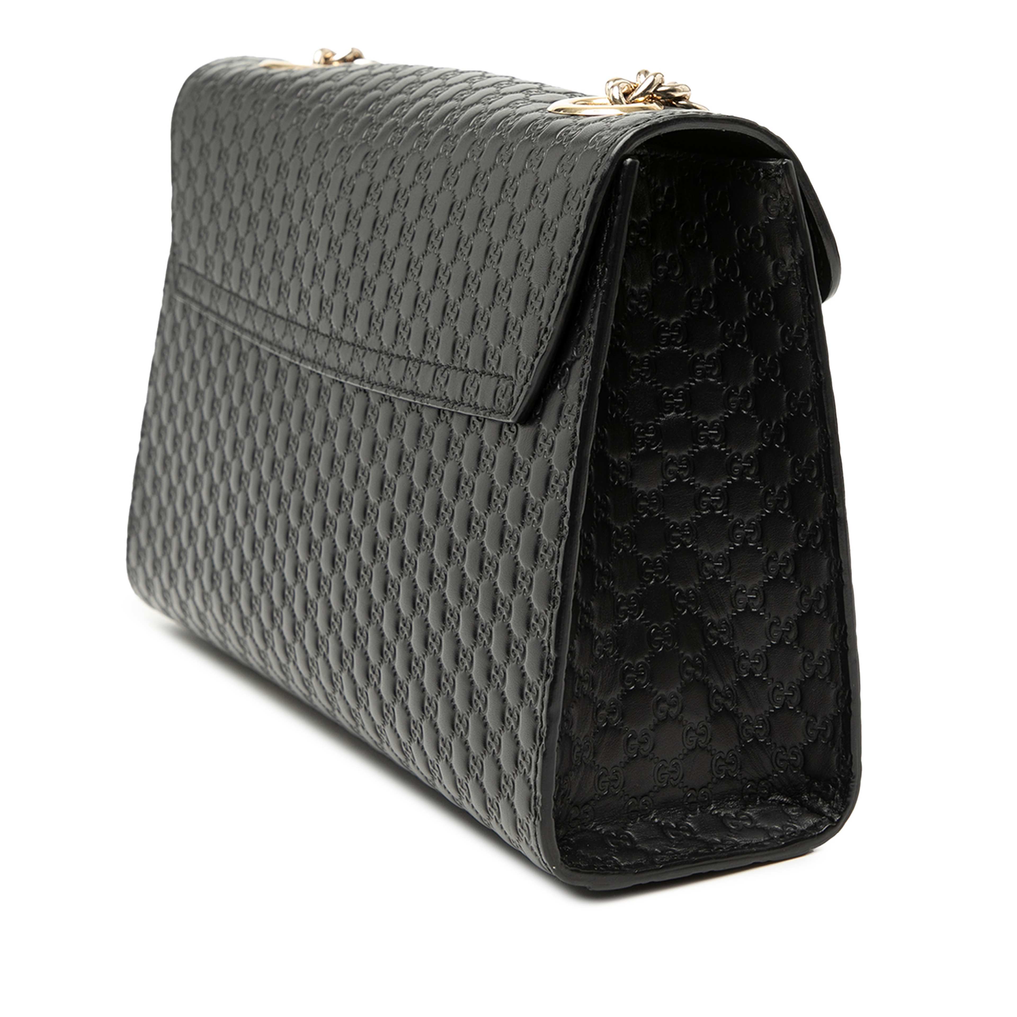 Gucci Medium Microguccissima Emily Shoulder Bag, från Luxclusif, i färgen black. Klicka för att öppna bilden i stort format