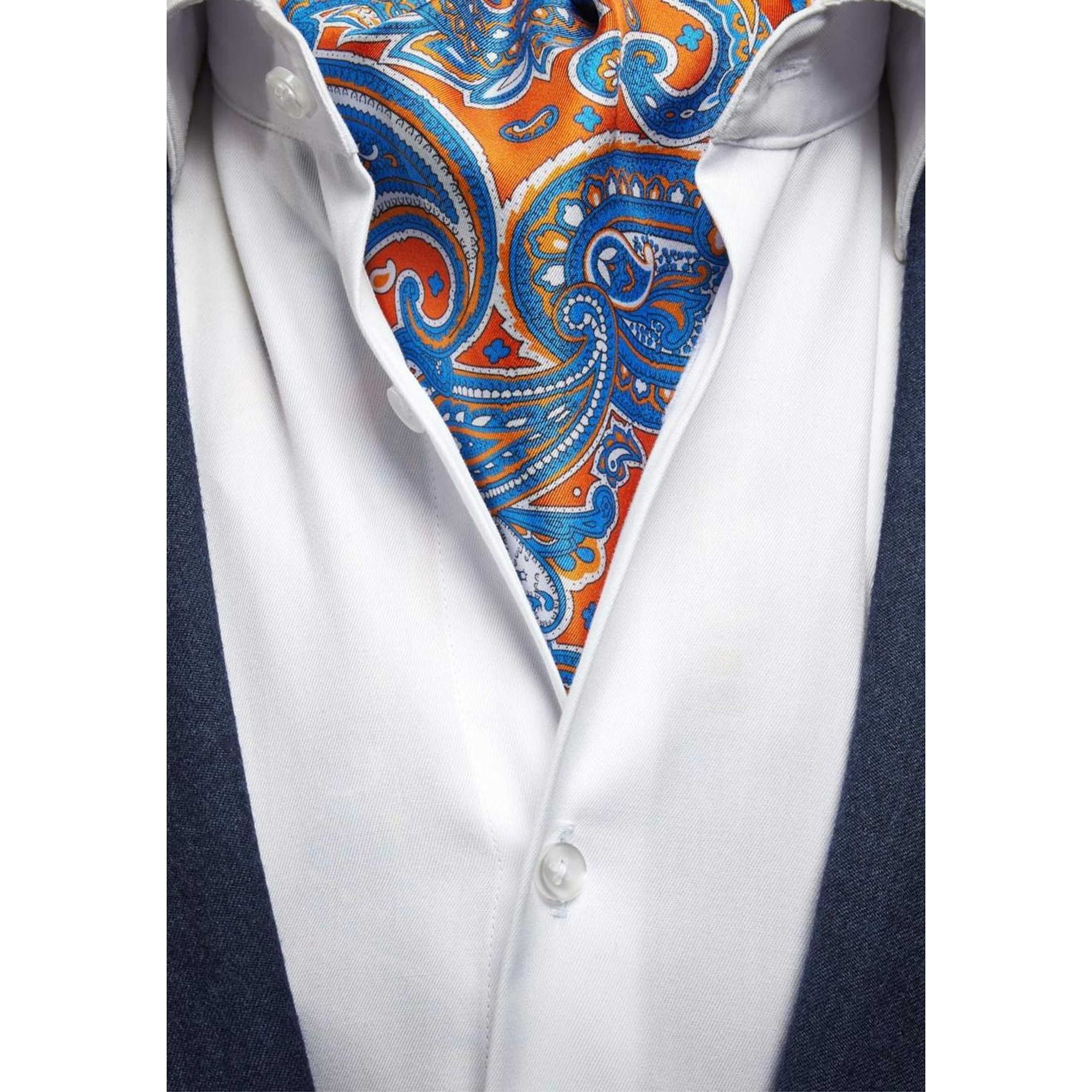 Silk Single Pointed Ascot Paisley