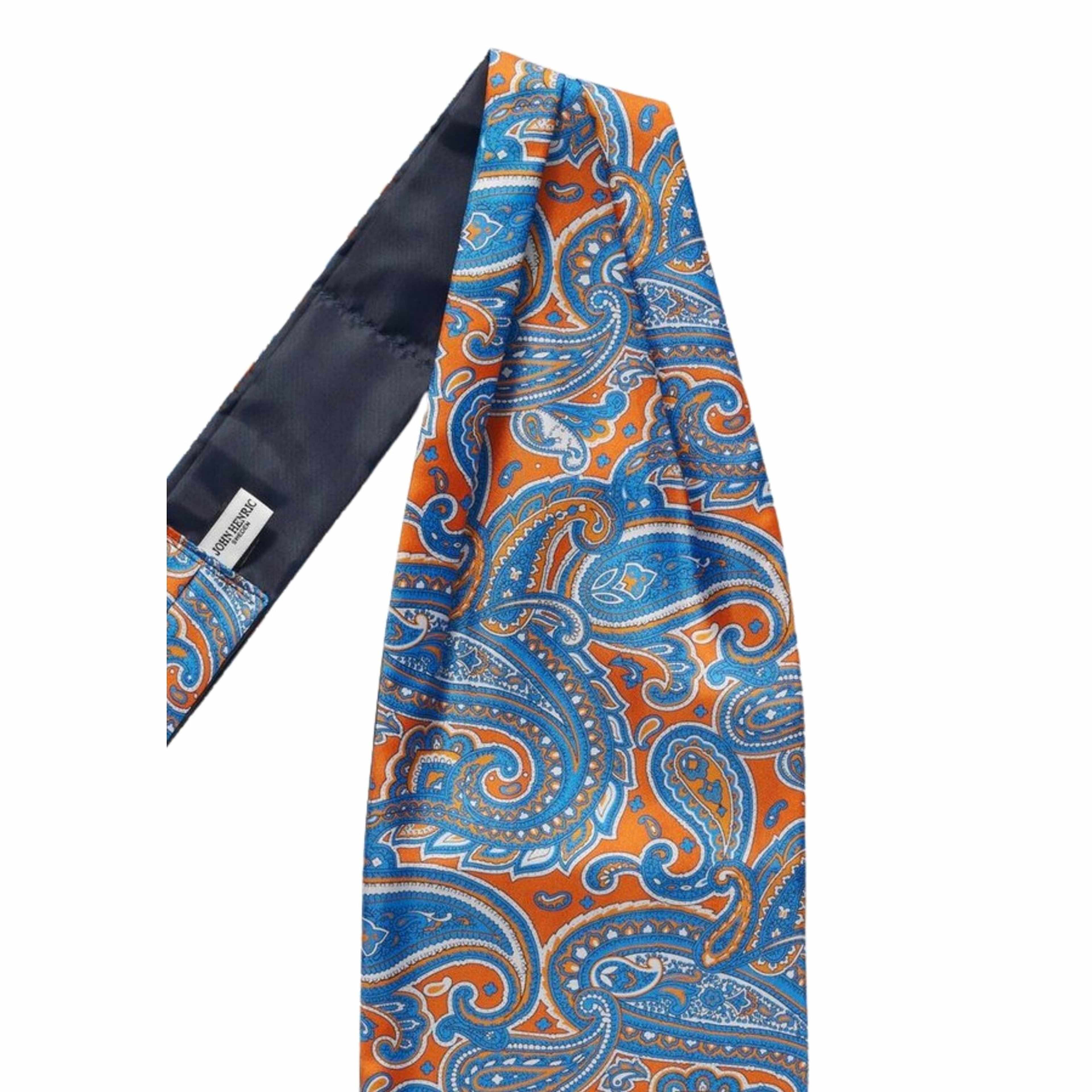 Silk Single Pointed Ascot Paisley