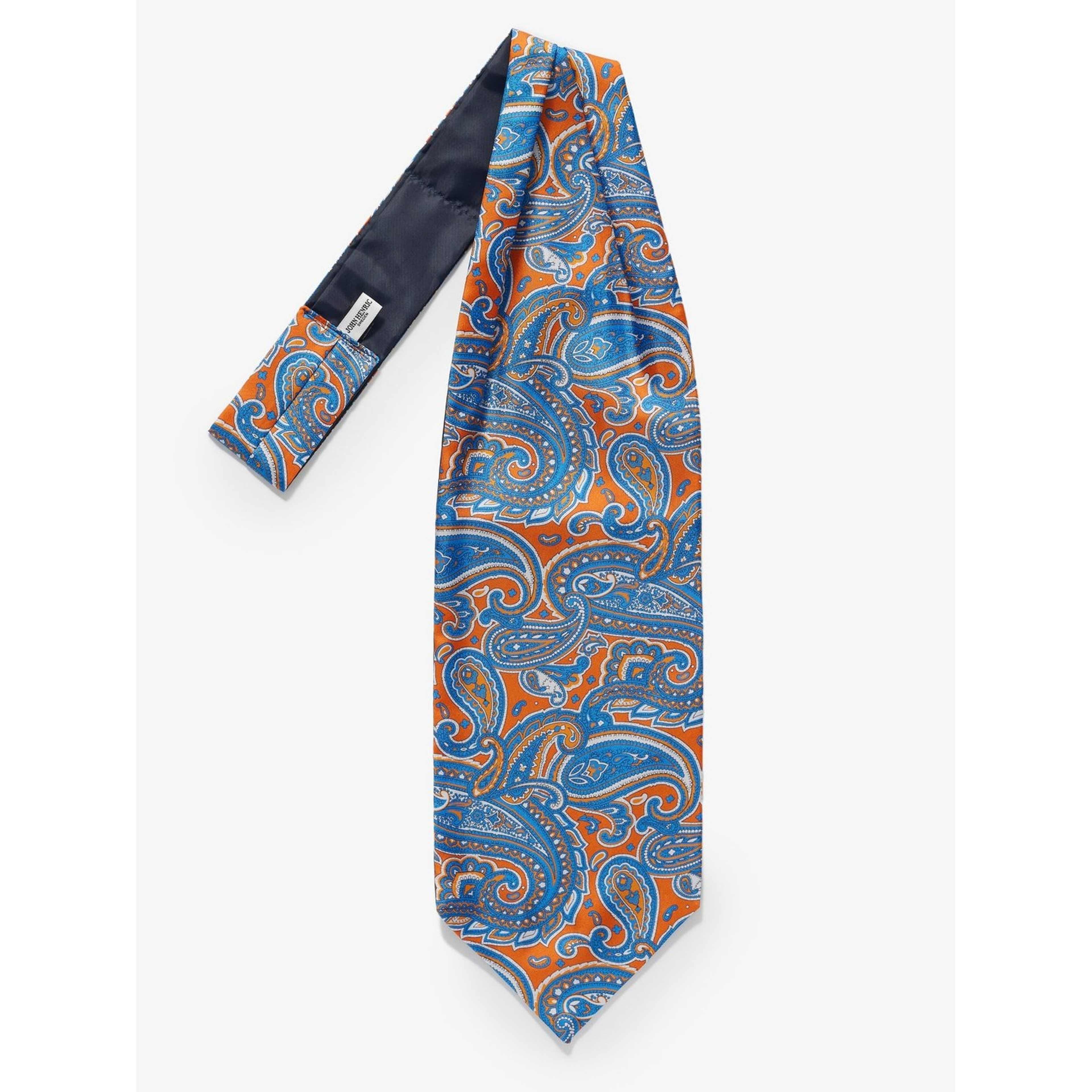 Silk Single Pointed Ascot Paisley