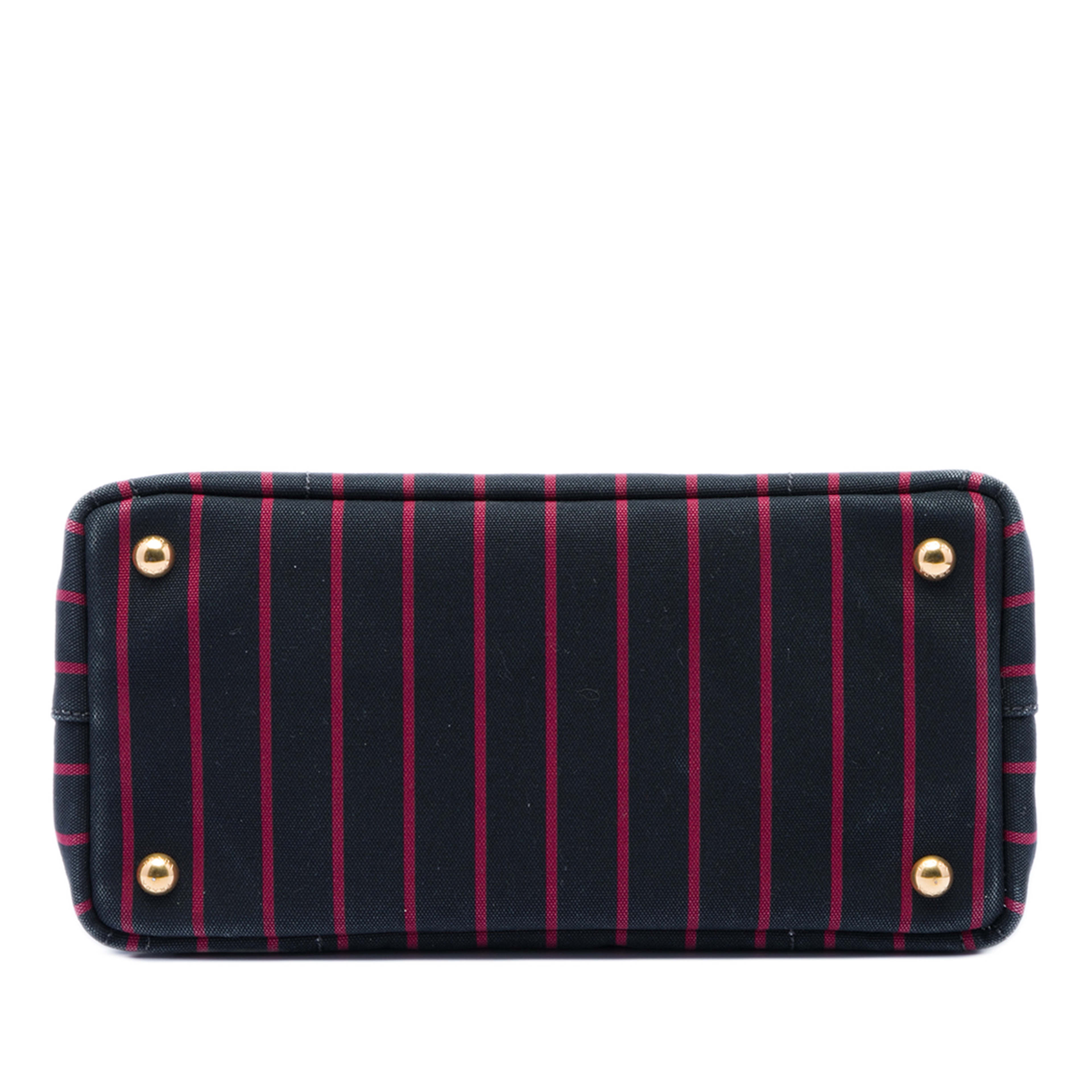 Prada Small Canvas Canapa Logo Stripes Satchel, från Luxclusif, i färgen black. Klicka för att öppna bilden i stort format