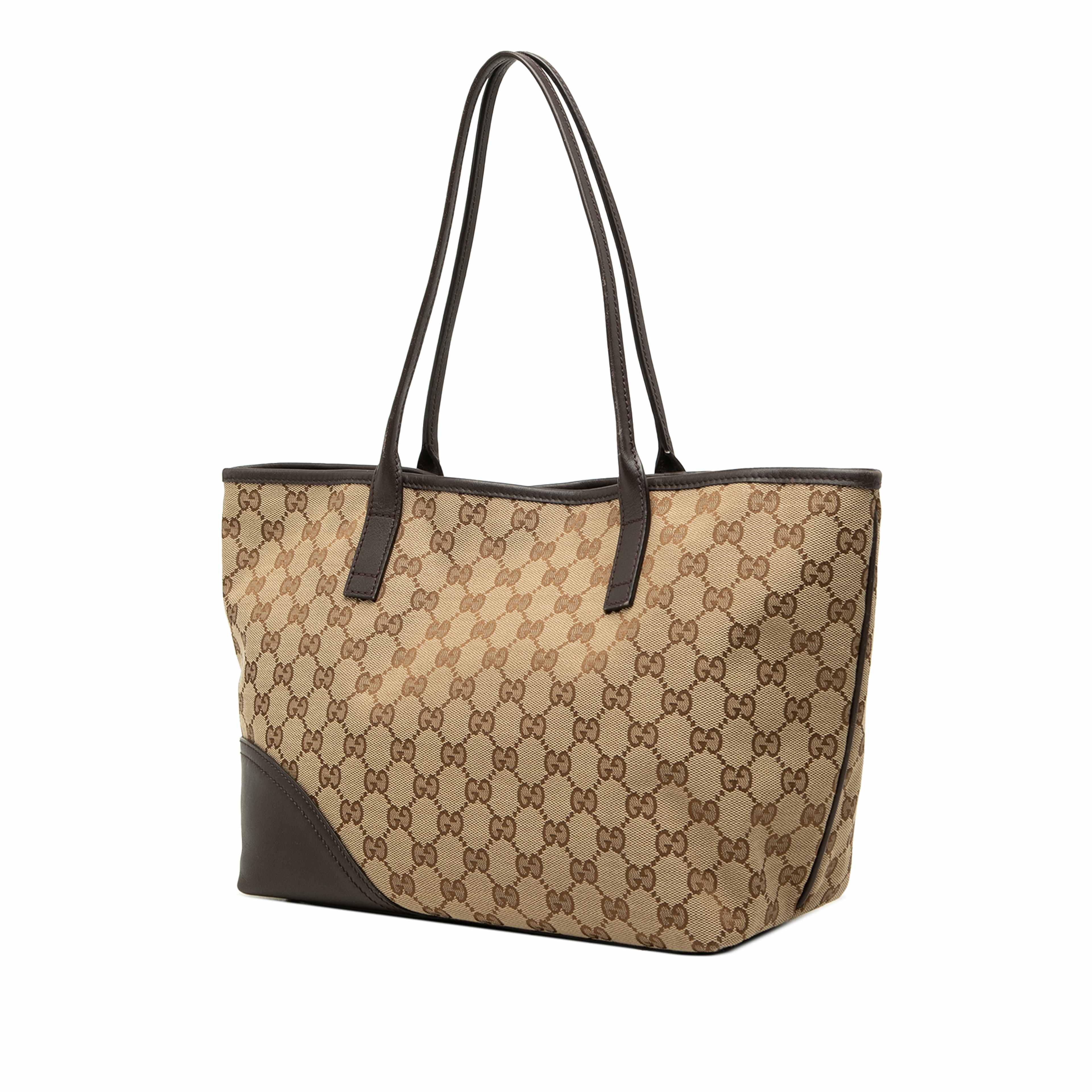 Gucci Gg Canvas New Britt Tote, från Luxclusif, i färgen beige. Klicka för att öppna bilden i stort format