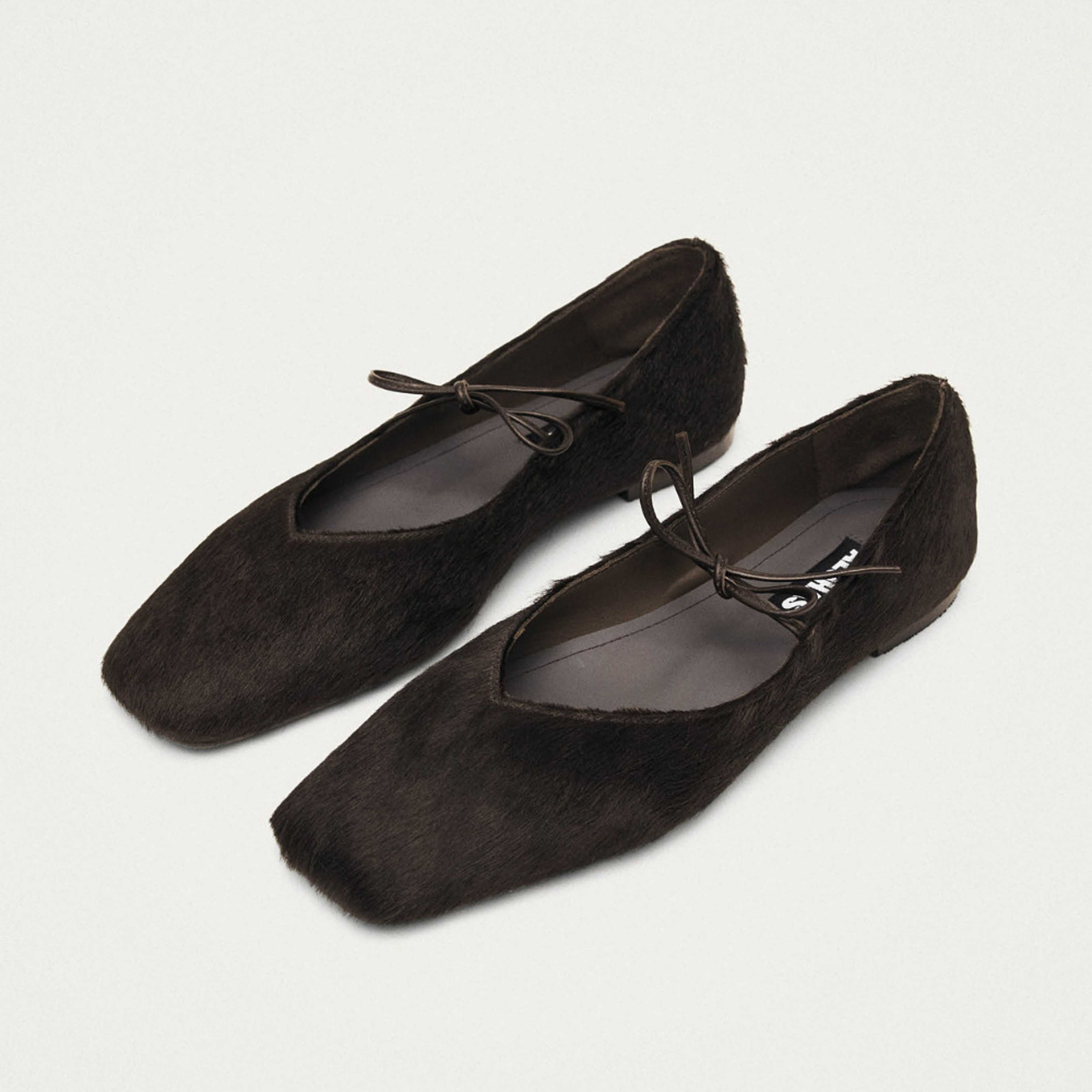 Sway Soft Brown Leather Ballet Flats