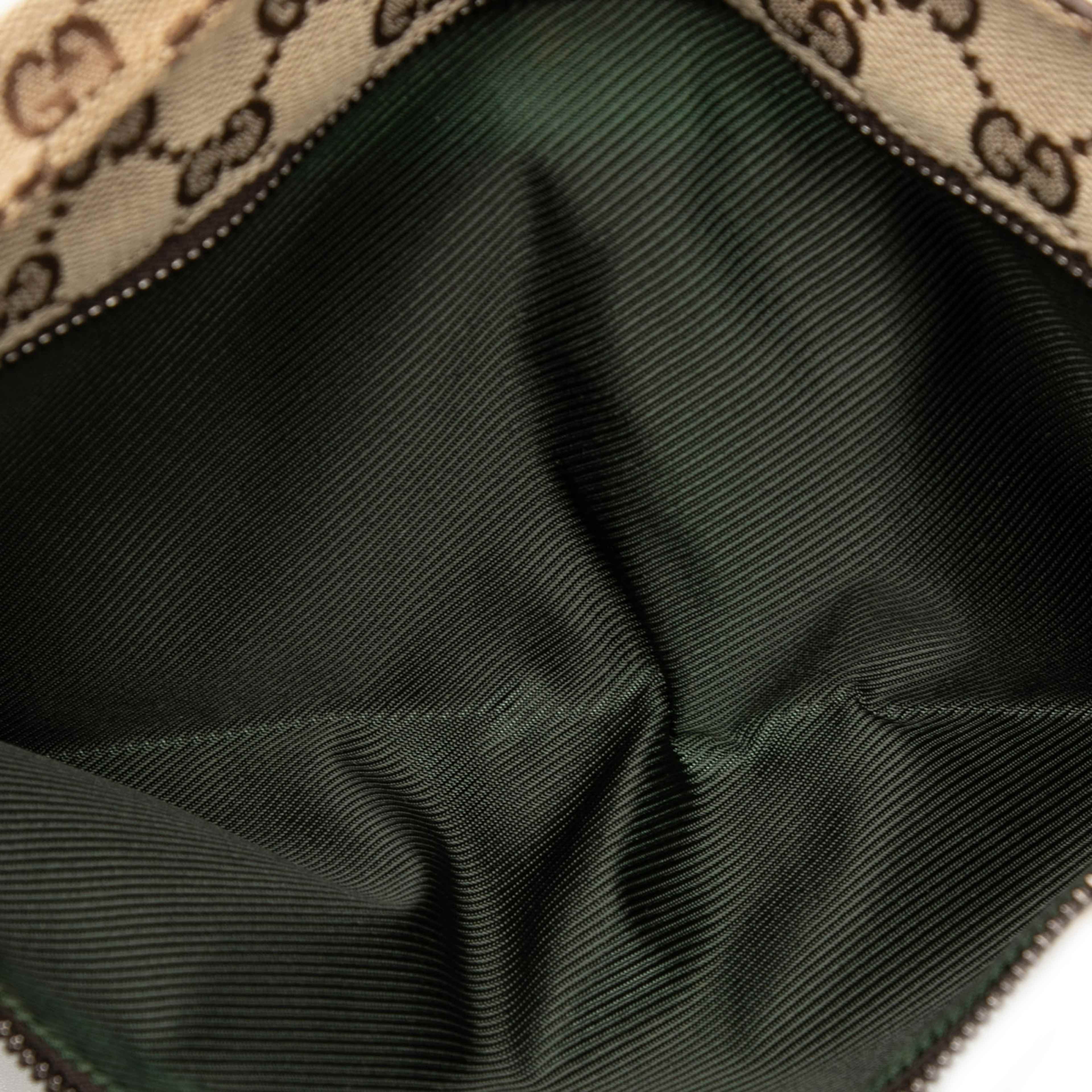 Gucci Gg Canvas Double Pocket Belt Bag, från Luxclusif, i färgen beige. Klicka för att öppna bilden i stort format