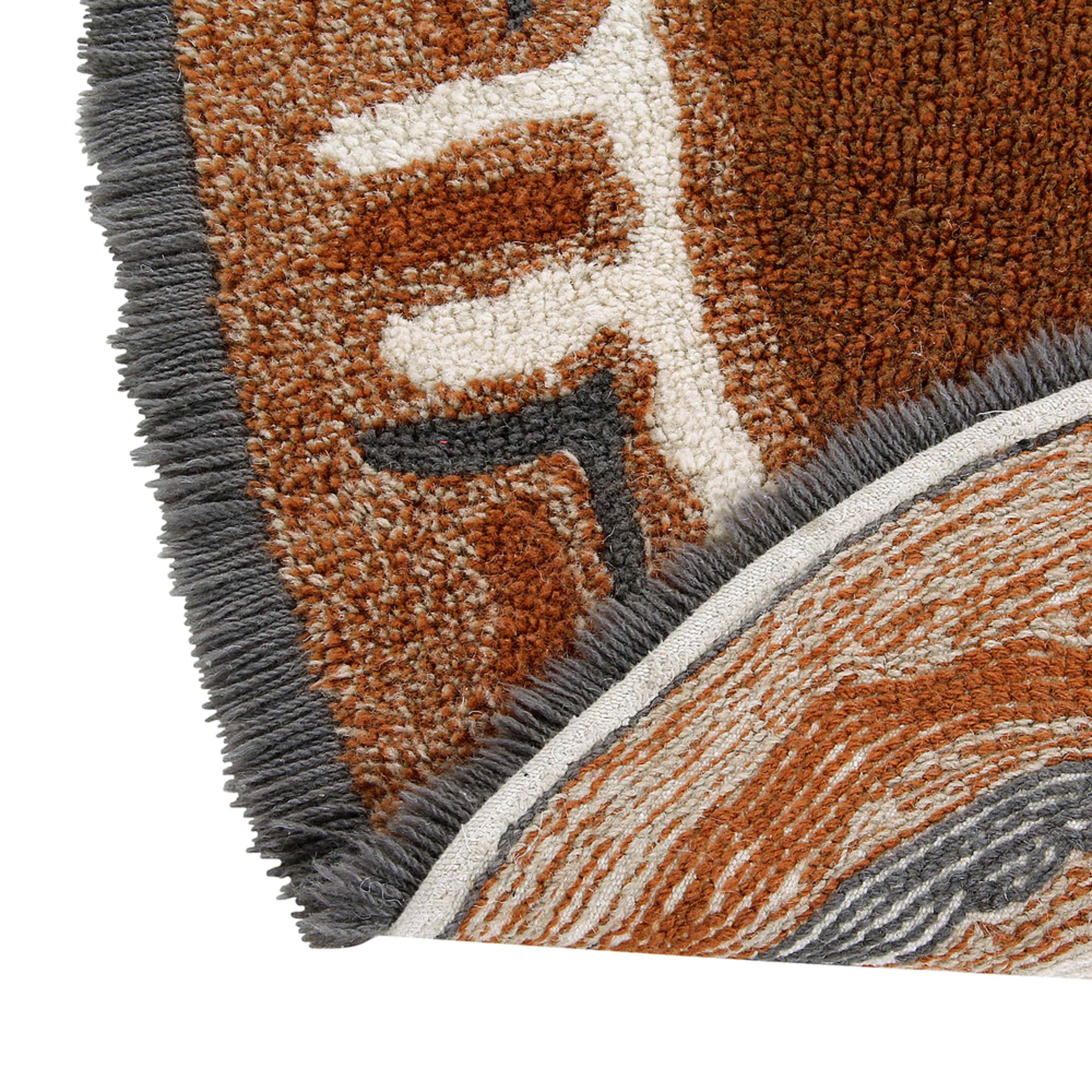 Ullbar Matta Karibu, 110x200 Cm, från LORENA CANALS, i färgen cinnamon, champagne, seashell, charcoal and walnut.. Klicka för att öppna bilden i stort format