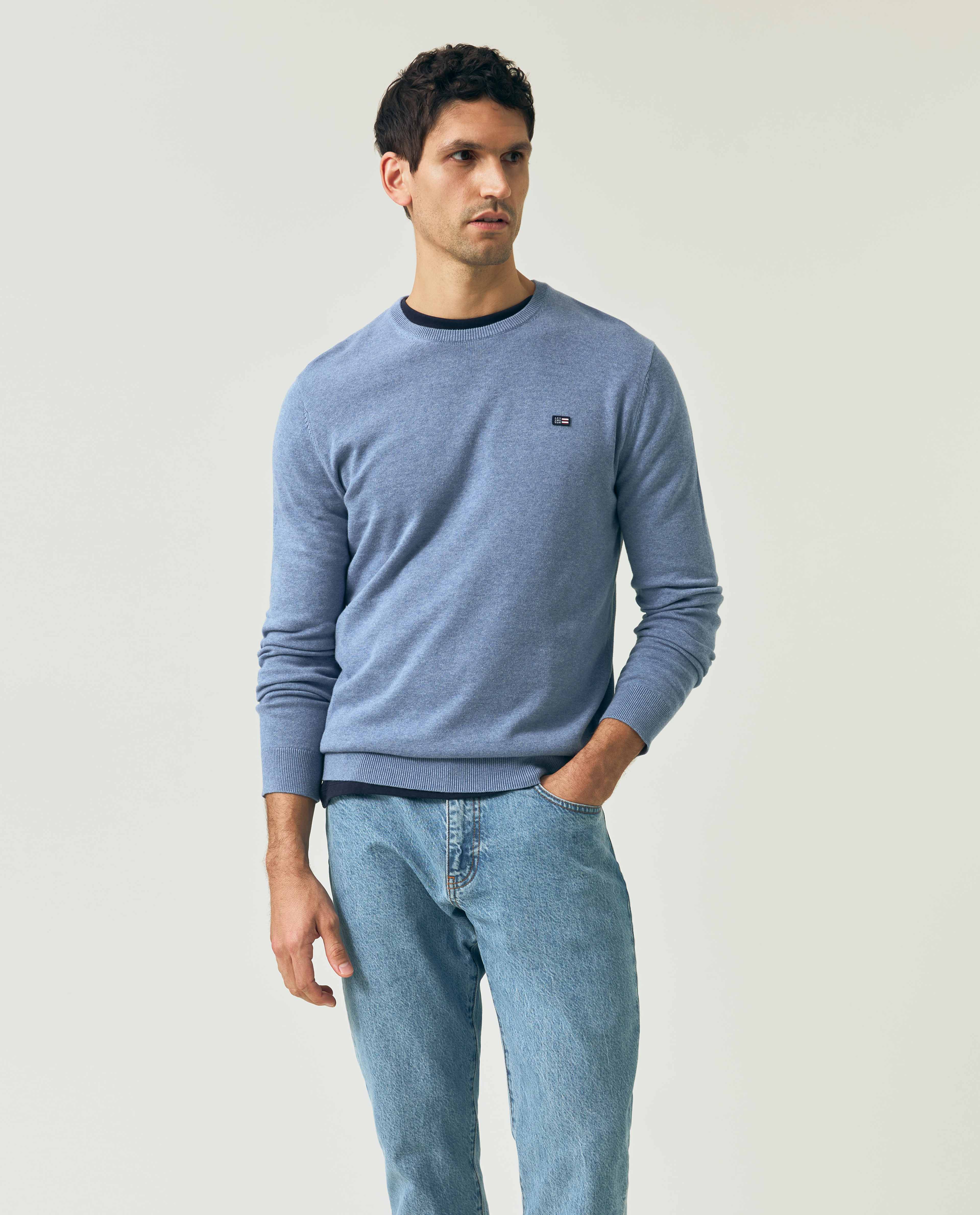 Cotton Crew Neck Sweater