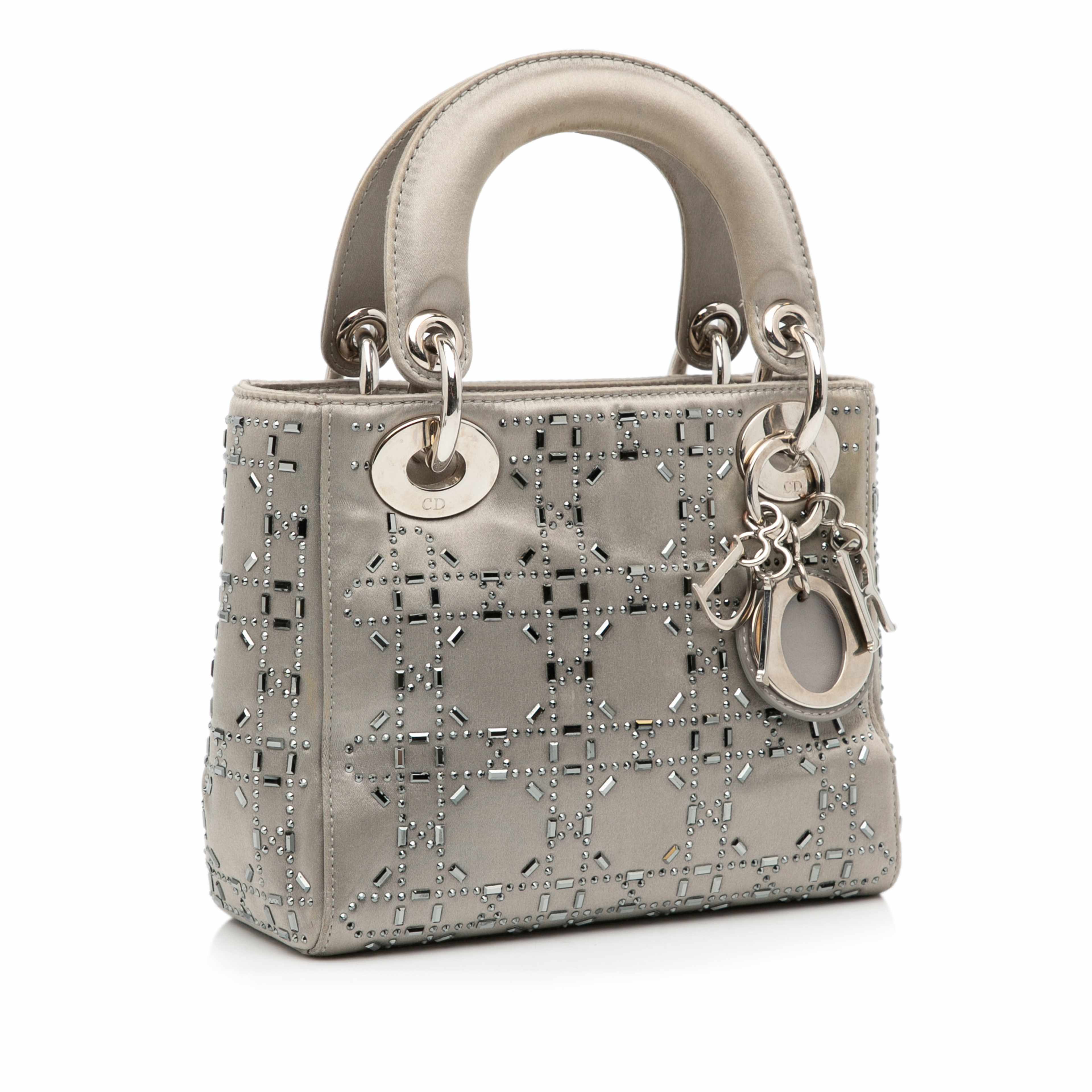 Dior Mini Crystal Embellished Satin Lady Dior