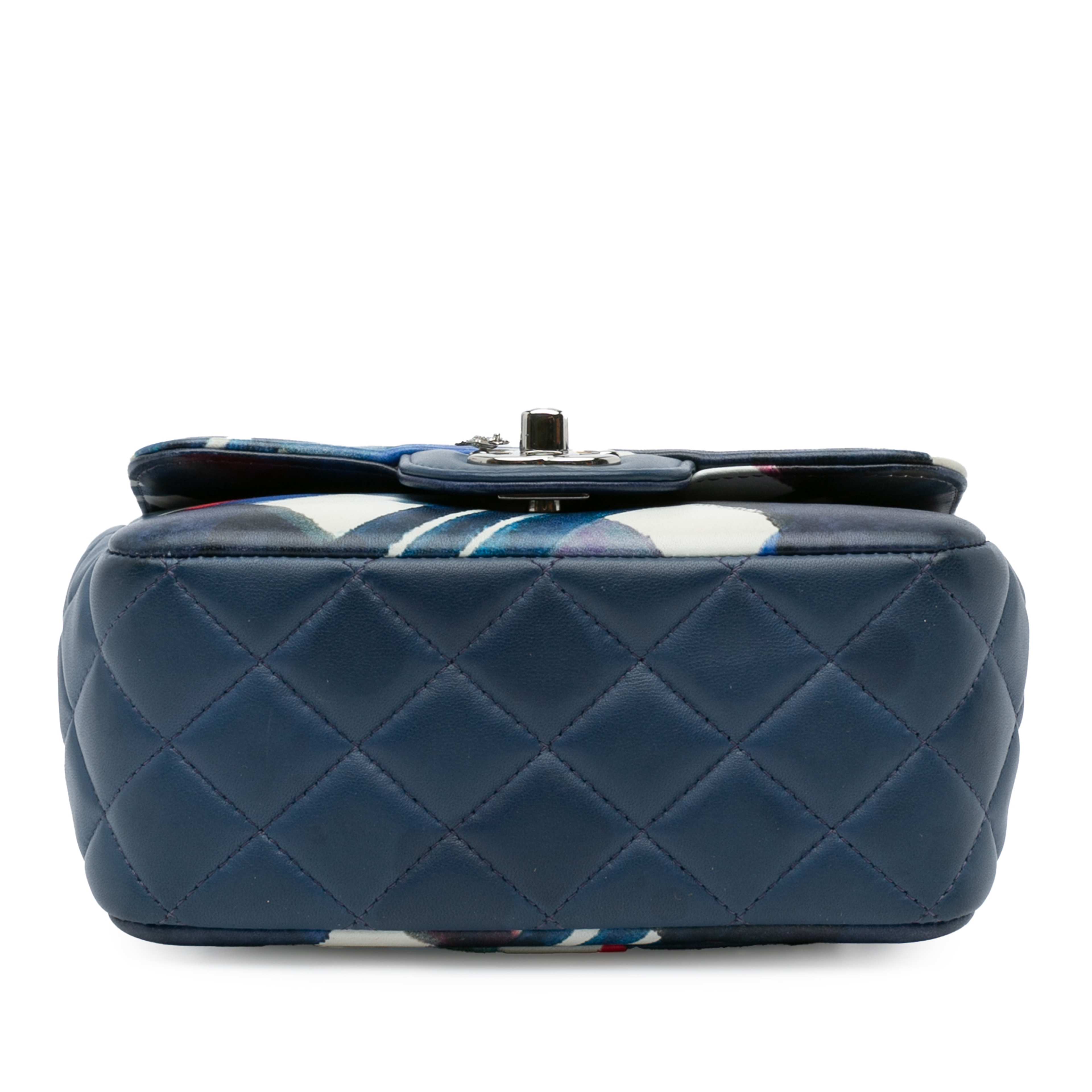 Chanel Mini Square Classic Printed Lambskin Airlines Flap