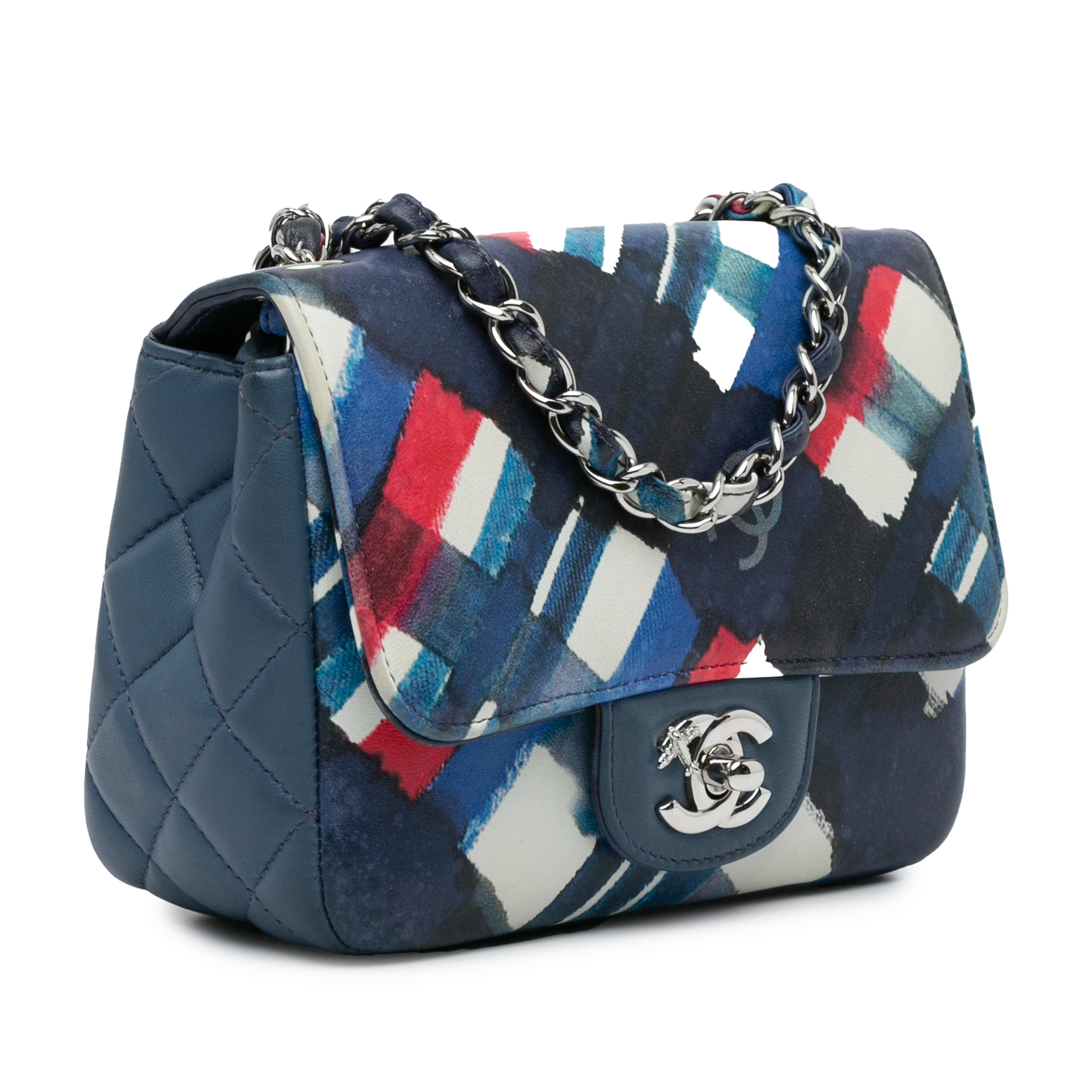 Chanel Mini Square Classic Printed Lambskin Airlines Flap