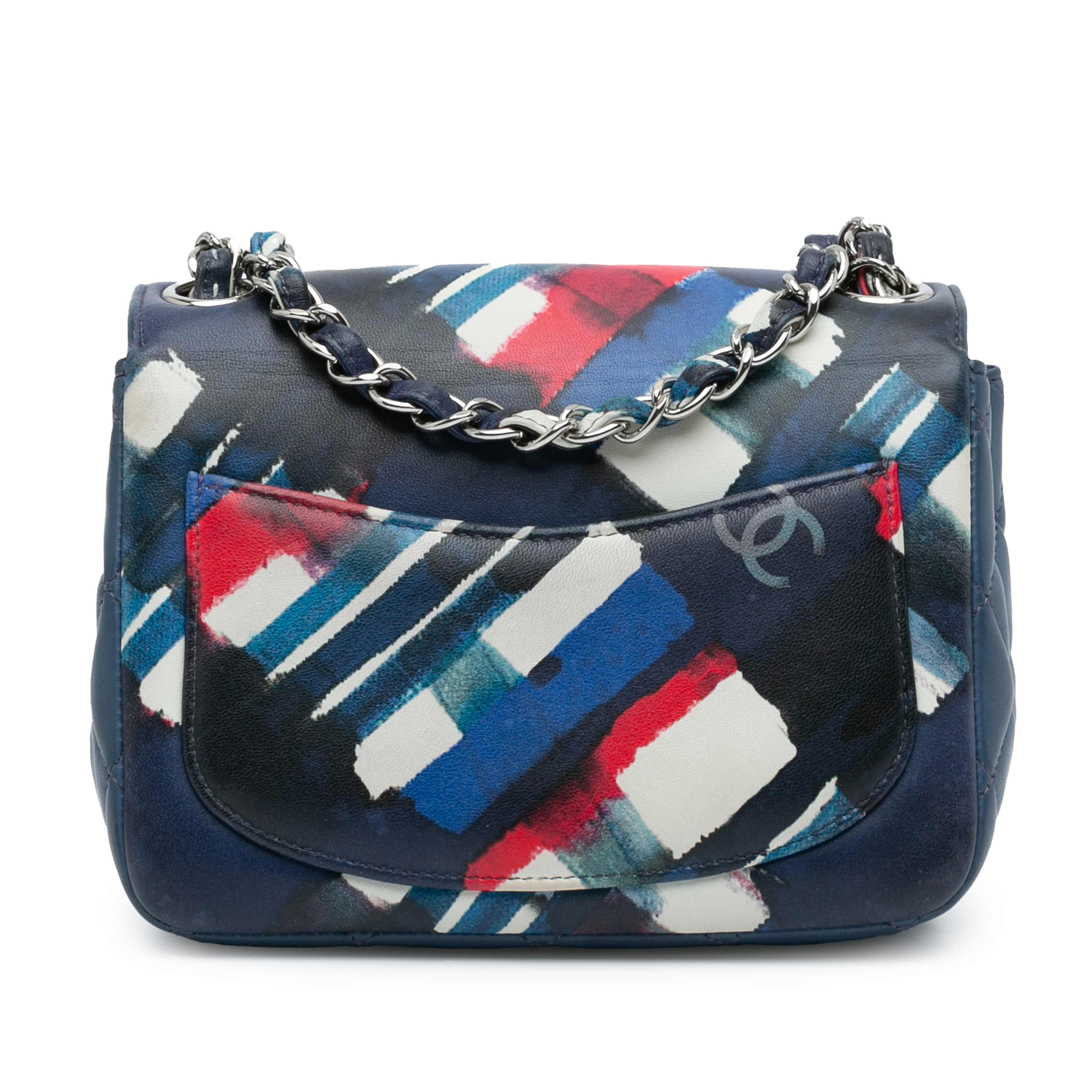 Chanel Mini Square Classic Printed Lambskin Airlines Flap