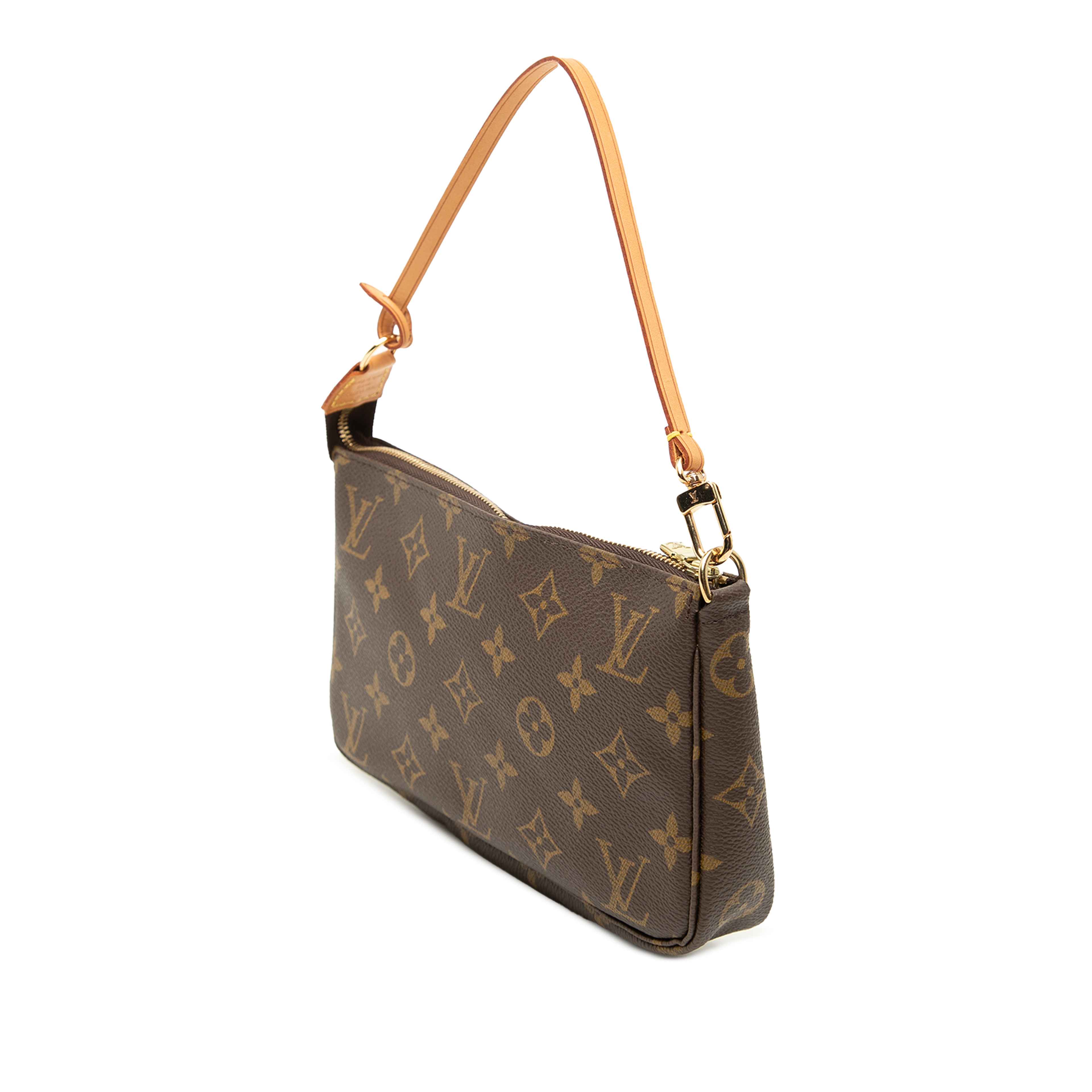 Louis Vuitton Monogram Pochette Accessoires, från Luxclusif, i färgen brun. Klicka för att öppna bilden i stort format