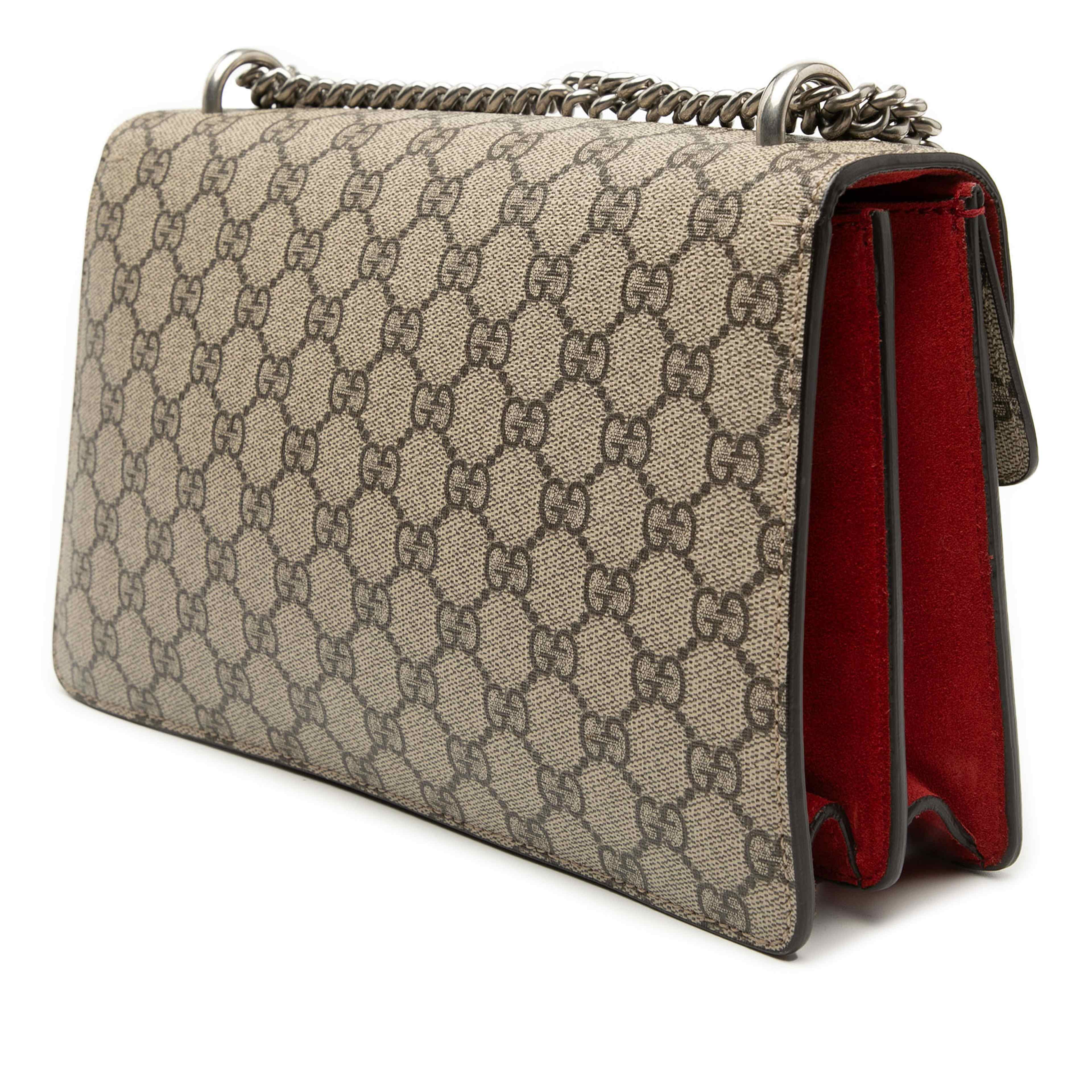 Gucci Medium Gg Supreme Dionysus Crossbody, från Luxclusif, i färgen beige. Klicka för att öppna bilden i stort format