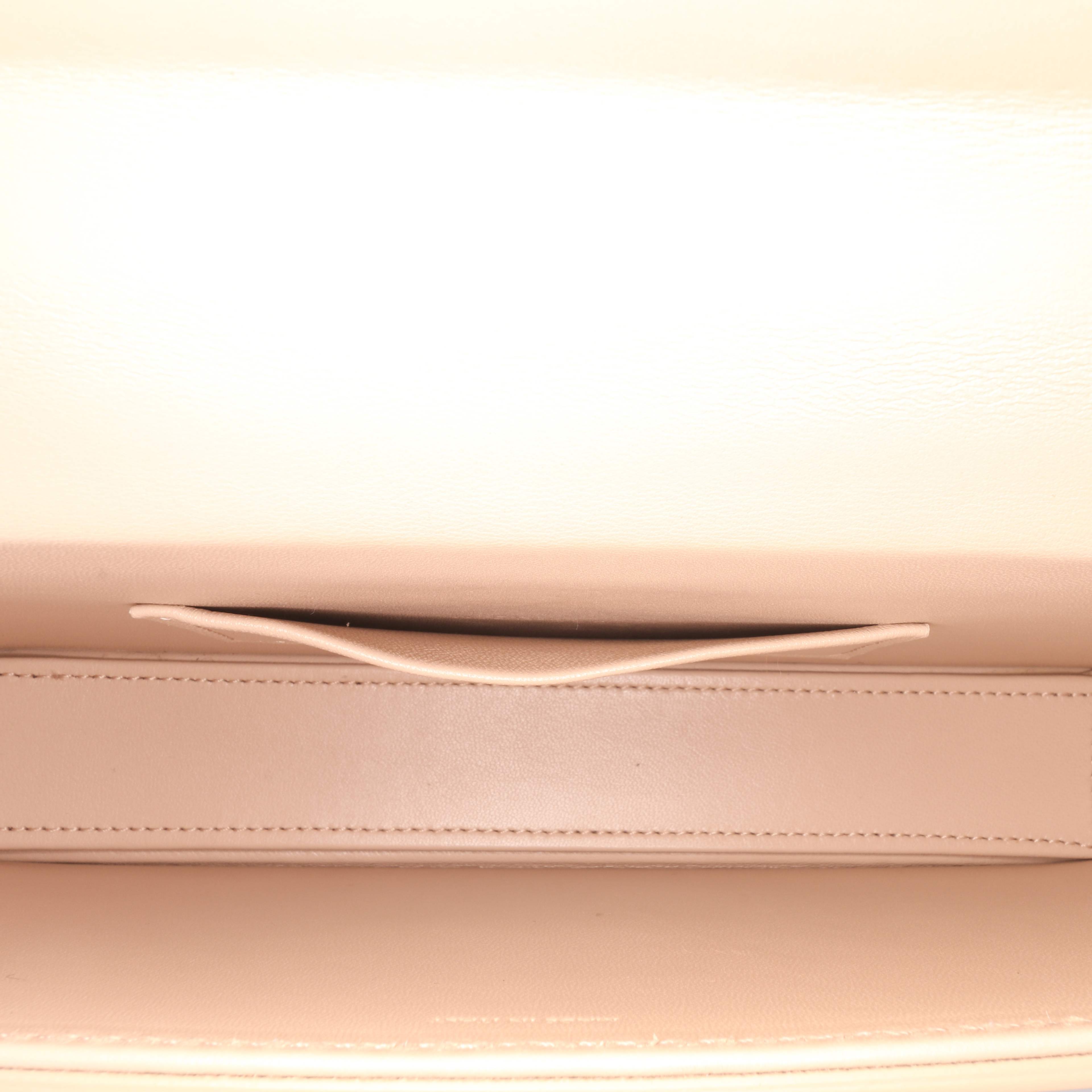 Celine Shiny Calfskin Triomphe Chain Box Shoulder Bag