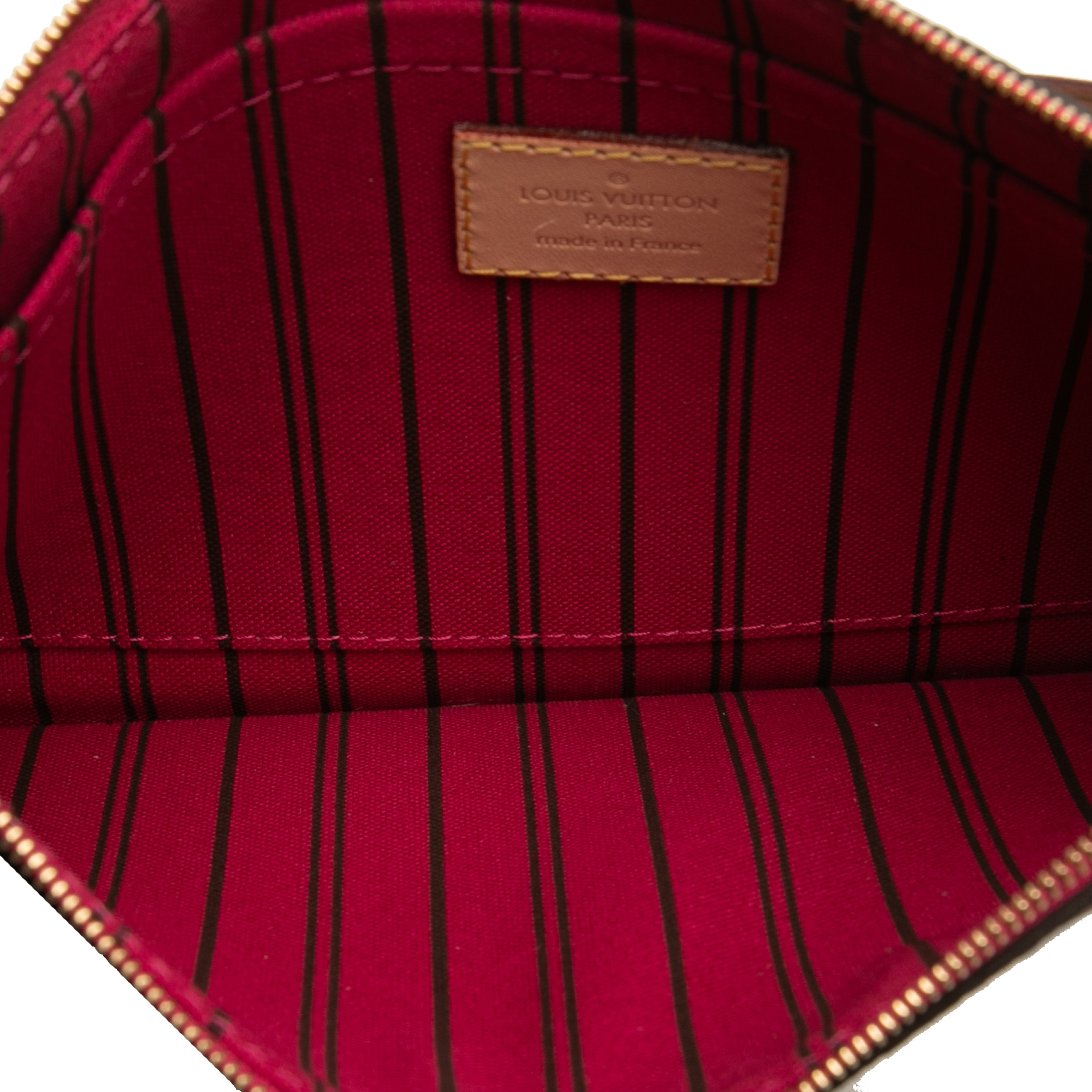 Louis Vuitton Monogram Neverfull Pouch, från Luxclusif, i färgen brown. Klicka för att öppna bilden i stort format