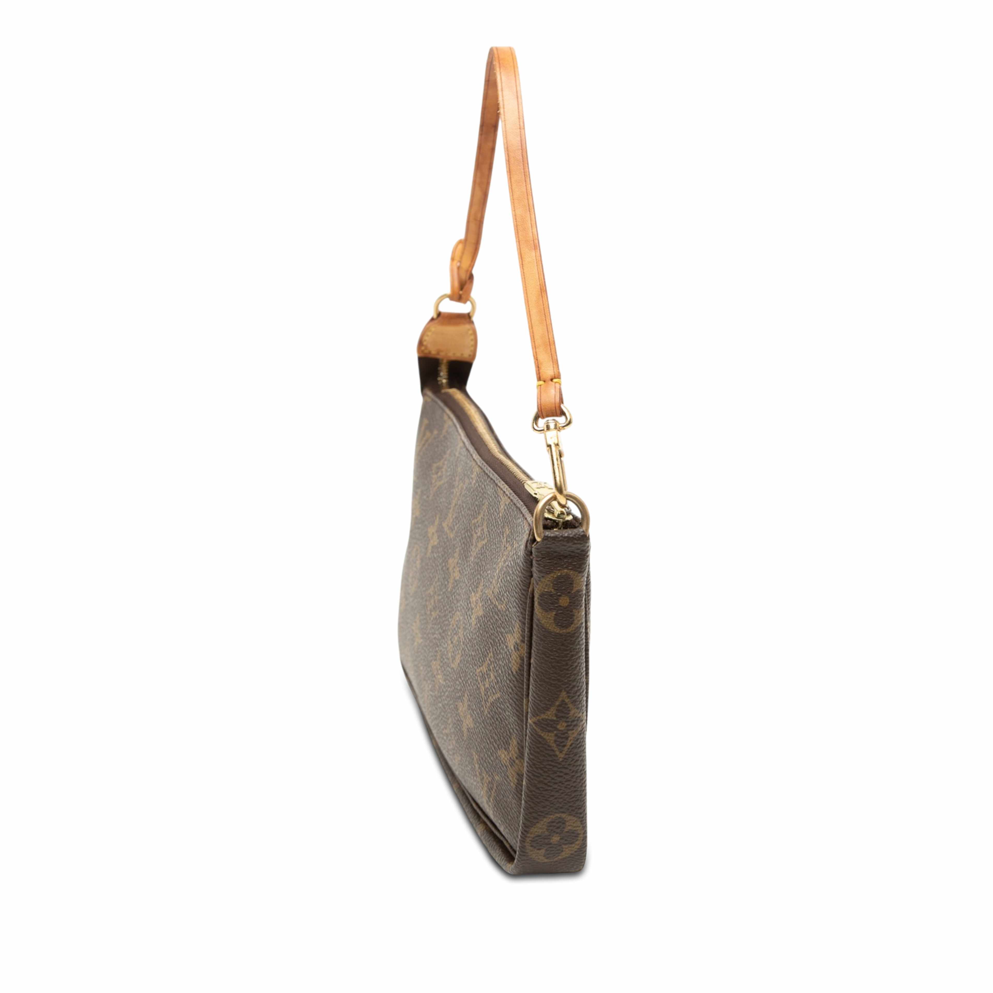 Louis Vuitton Monogram Pochette Accessoires, från Luxclusif, i färgen brun. Klicka för att öppna bilden i stort format