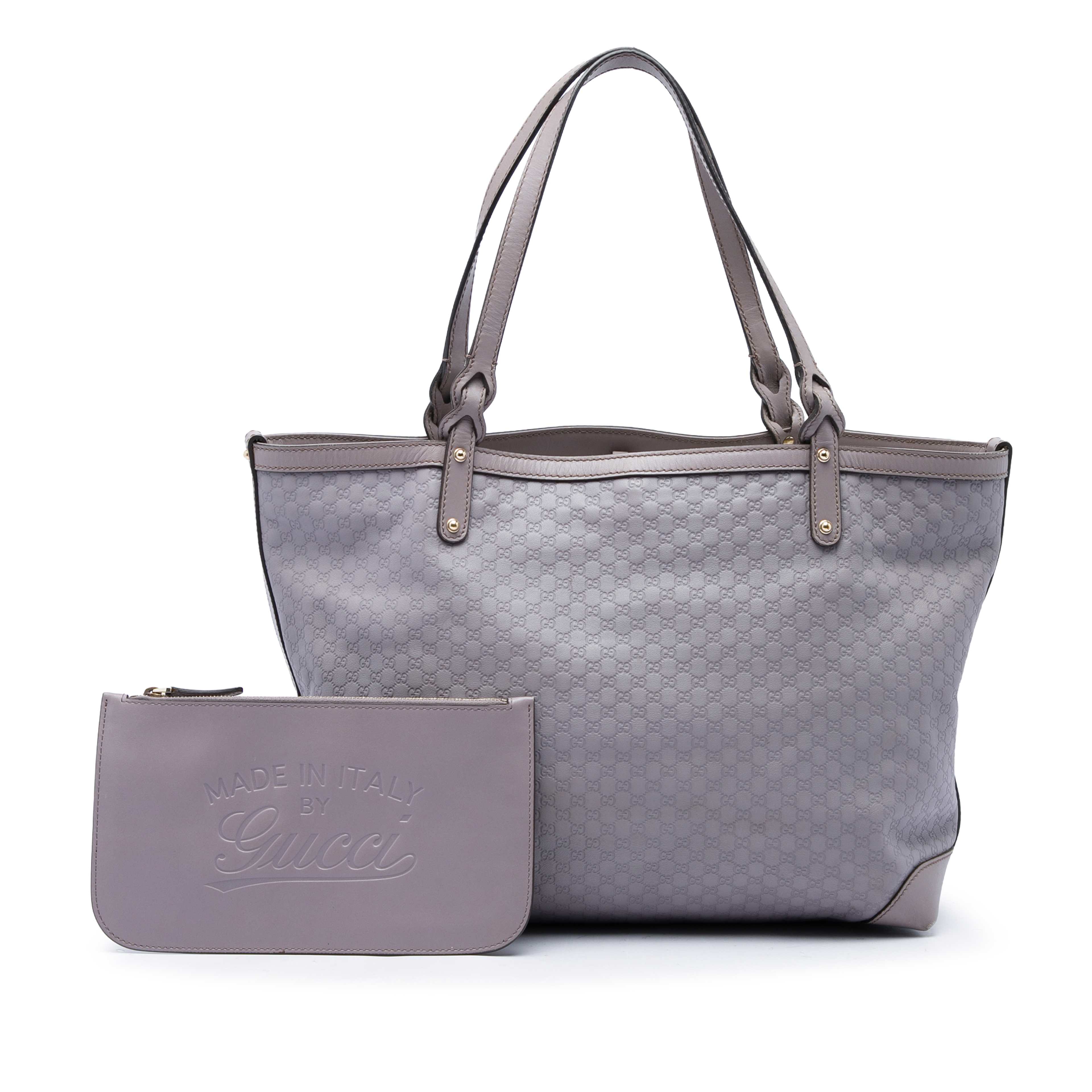 Gucci Medium Microguccissima Craft Tote, från Luxclusif, i färgen purpur. Klicka för att öppna bilden i stort format