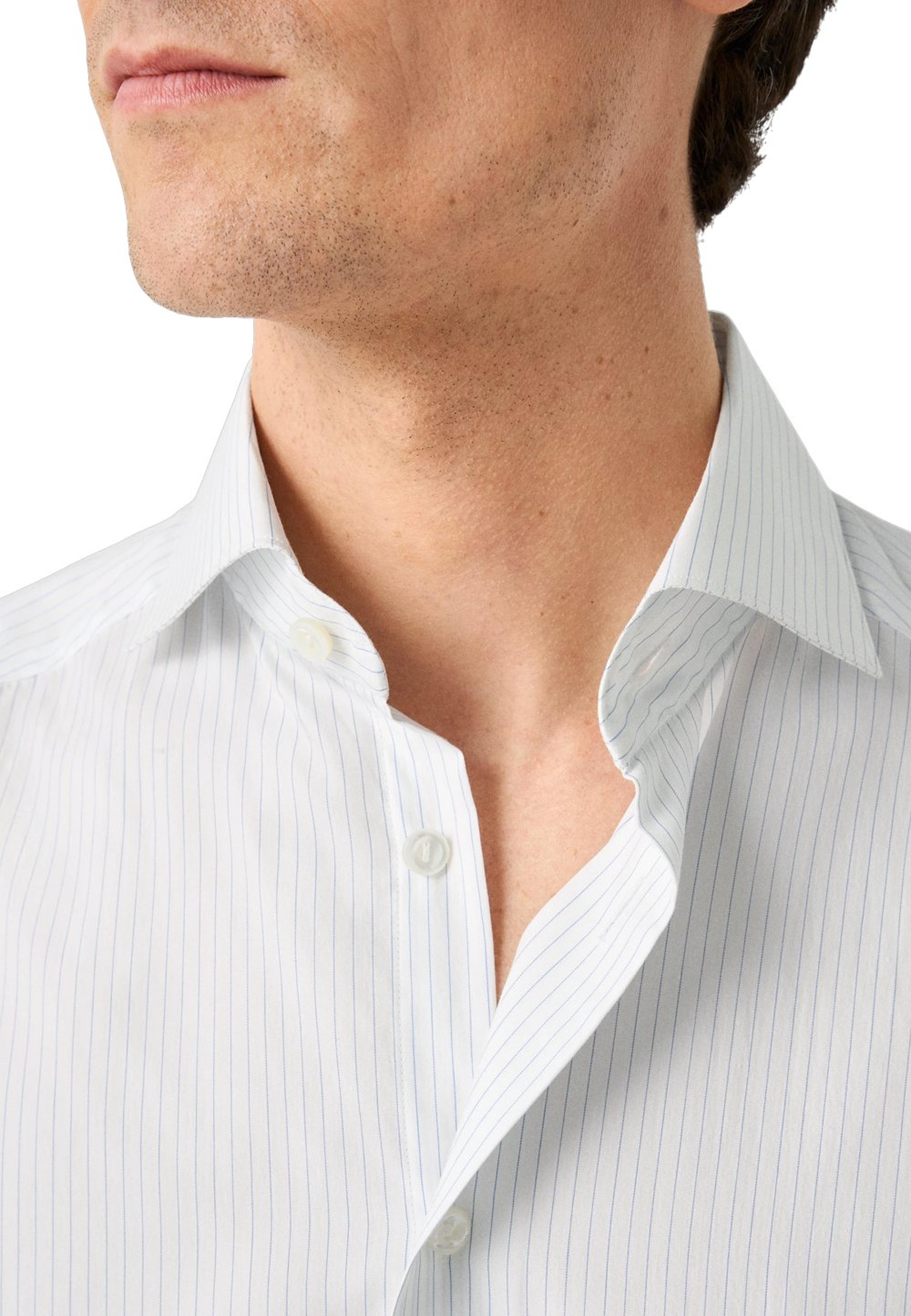 Slim Fit Skjorta I Bomull & Siden
