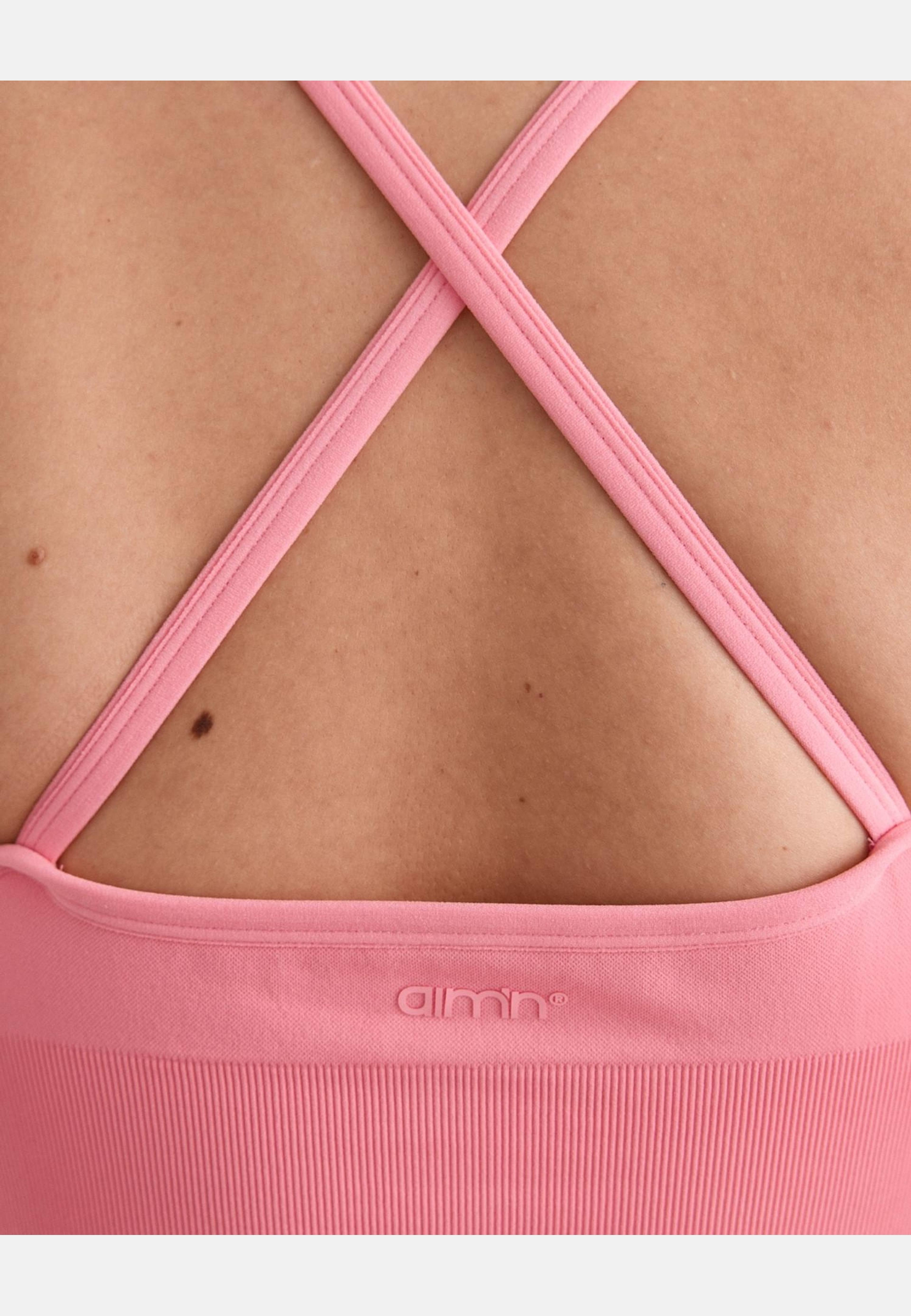 Shape Seamless Cross Back Bralette, från aim'n, i färgen blush. Klicka för att öppna bilden i stort format