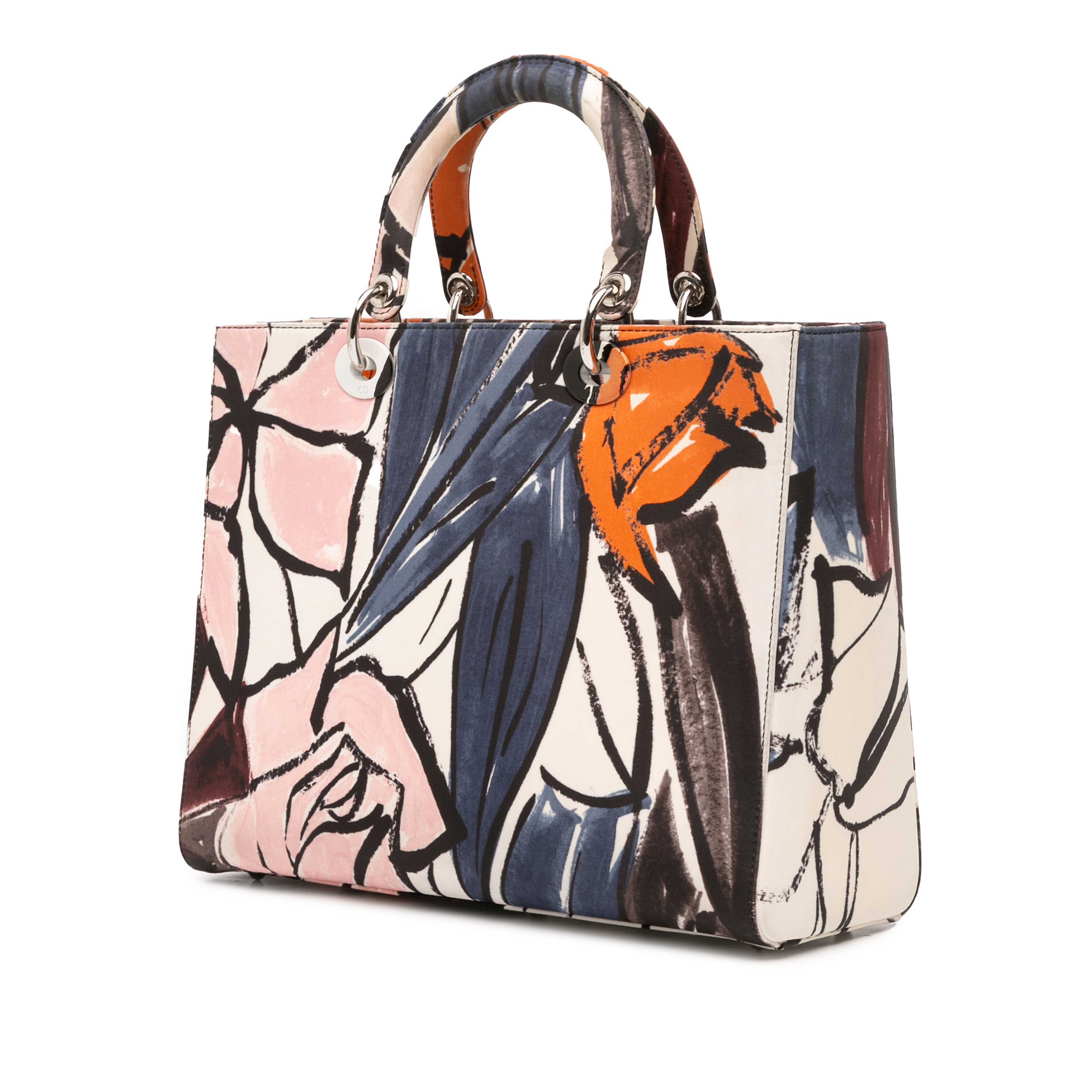 Dior Large Canvas Floral Graffiti Lady Dior, från Luxclusif, i färgen multi. Klicka för att öppna bilden i stort format