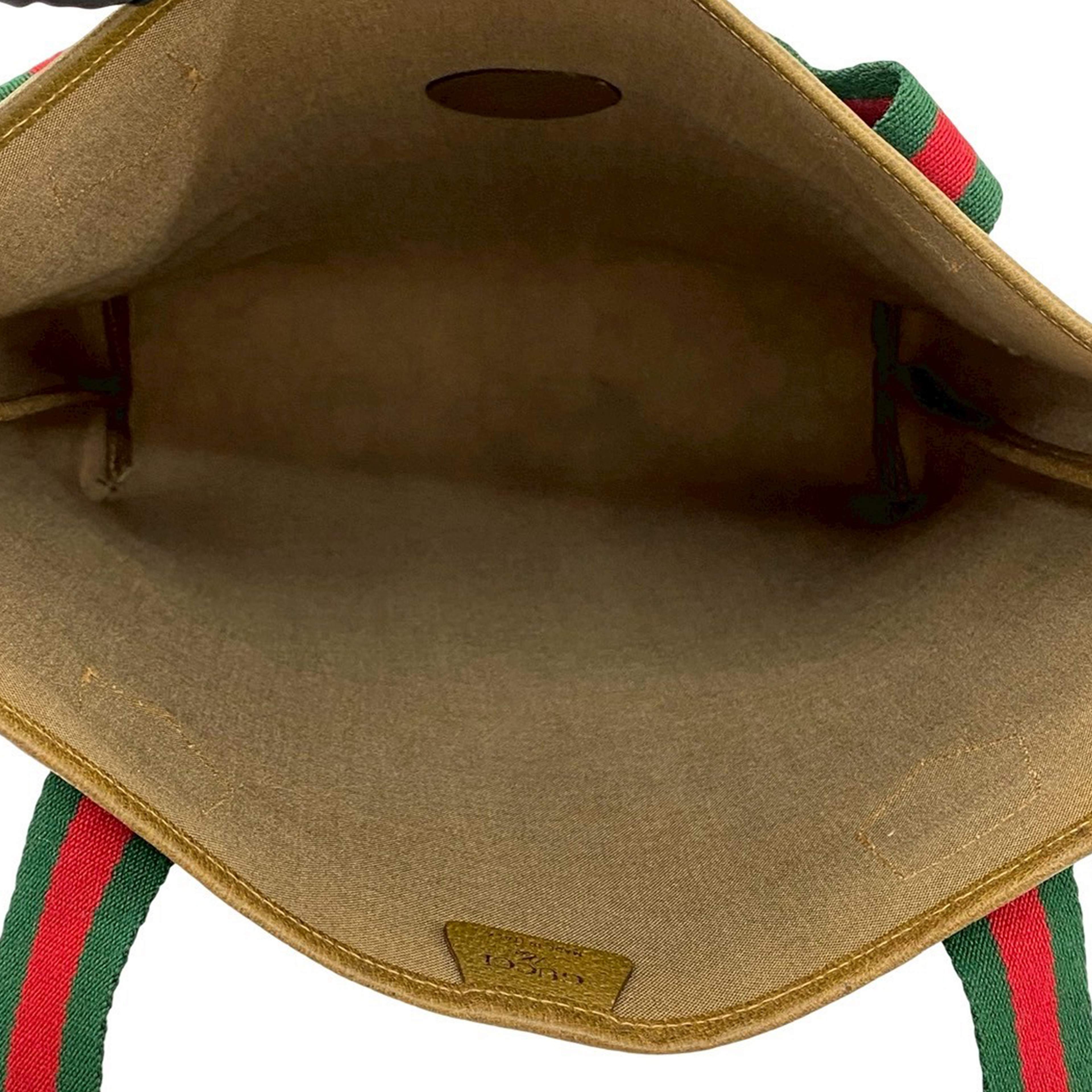 Gucci Gg Supreme Plus Web Tote, från Luxclusif, i färgen beige. Klicka för att öppna bilden i stort format