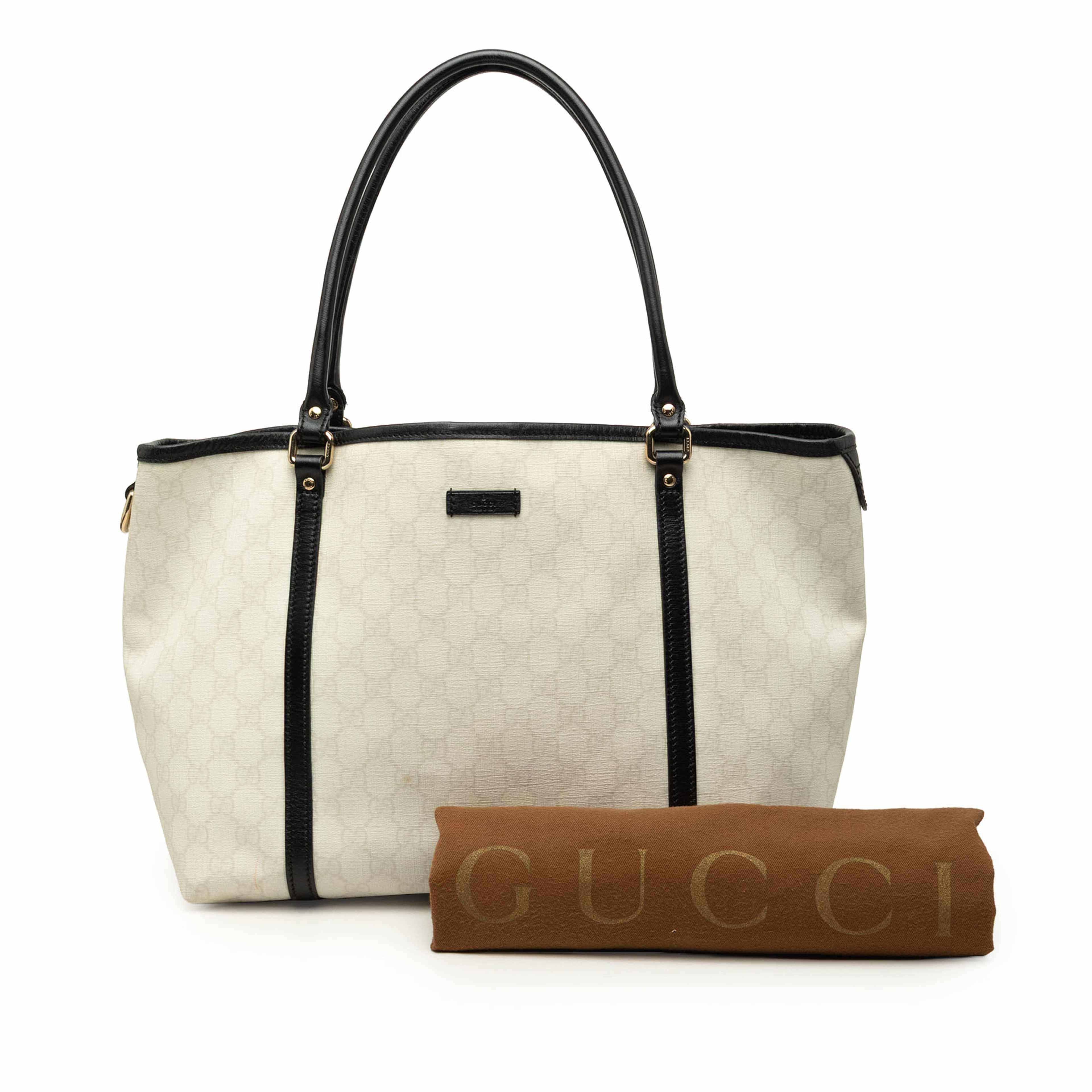 Gucci Medium Gg Supreme Joy Tote, från Luxclusif, i färgen vit. Klicka för att öppna bilden i stort format
