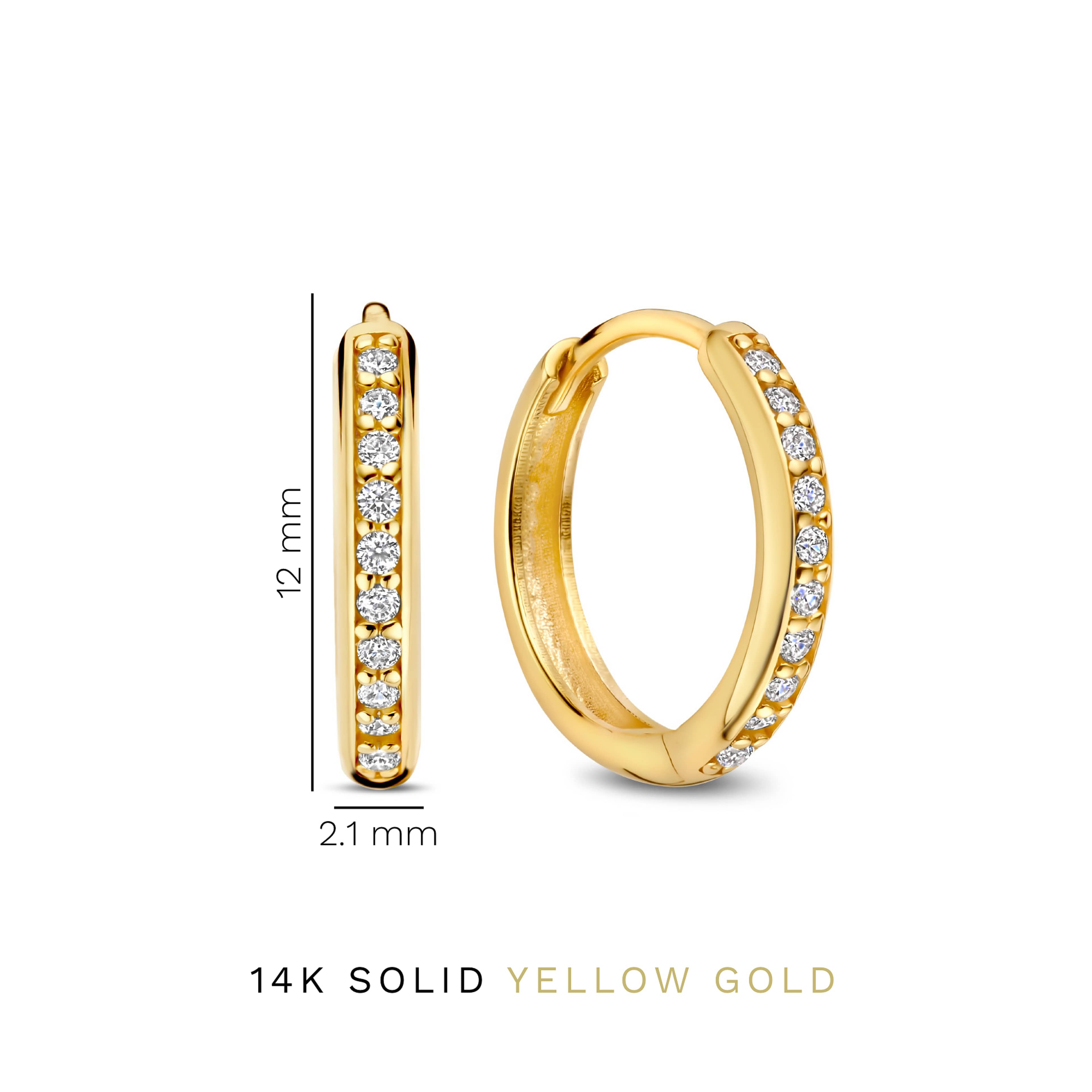 Le Marais 14 Karat Guld Creoler