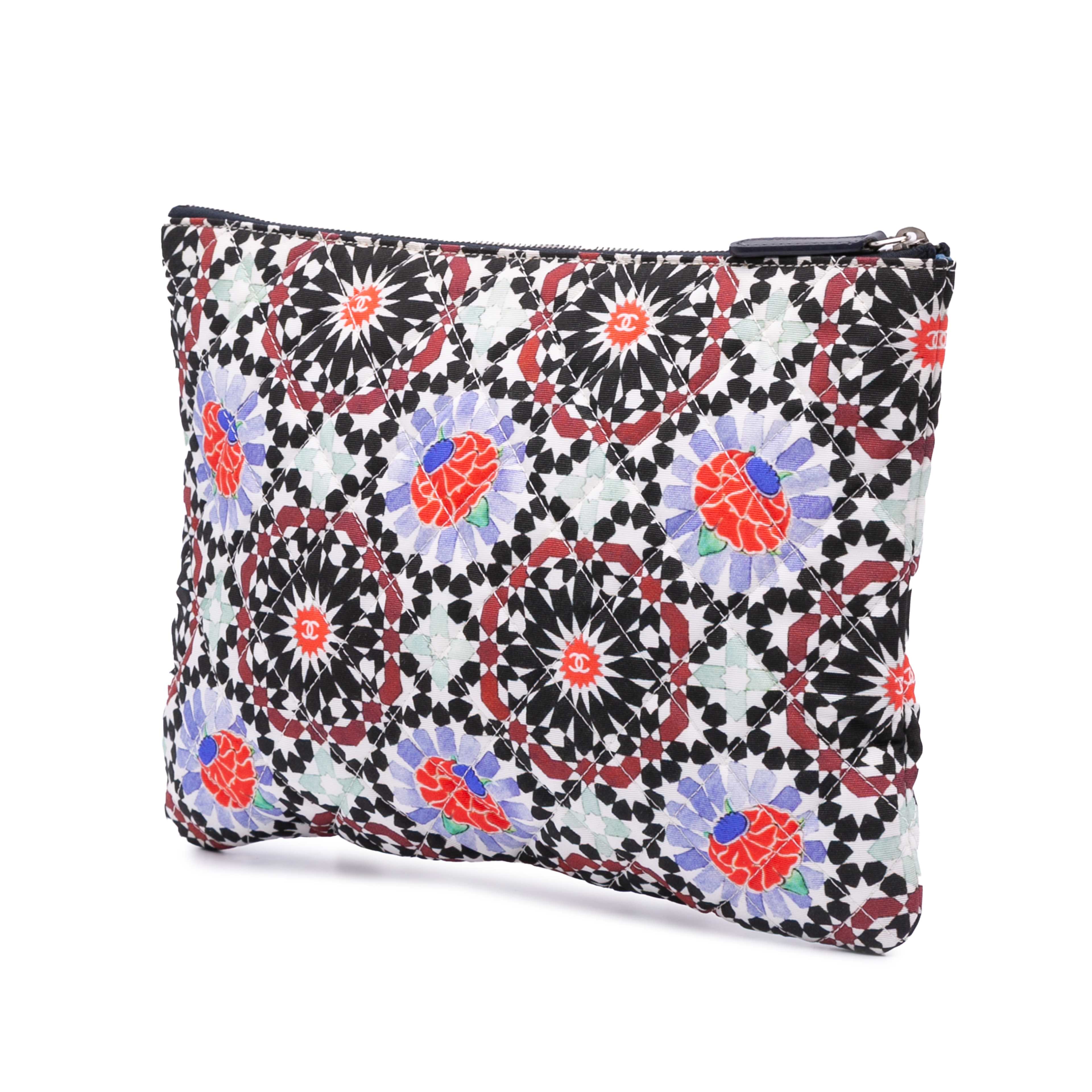 Chanel Paris Dubai Medium Printed Canvas Cosmetic Case
