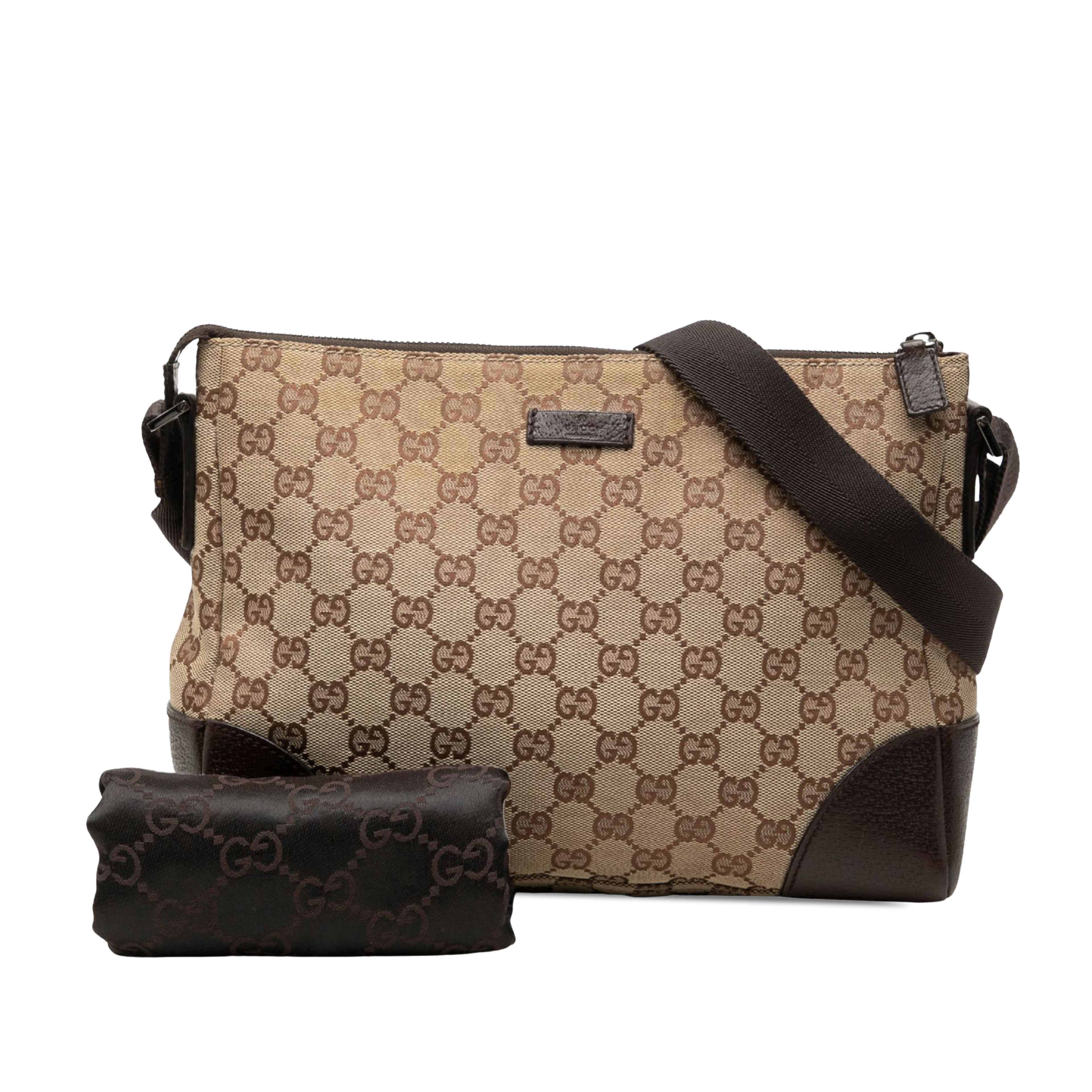Gucci Gg Canvas Crossbody, från Luxclusif, i färgen beige. Klicka för att öppna bilden i stort format