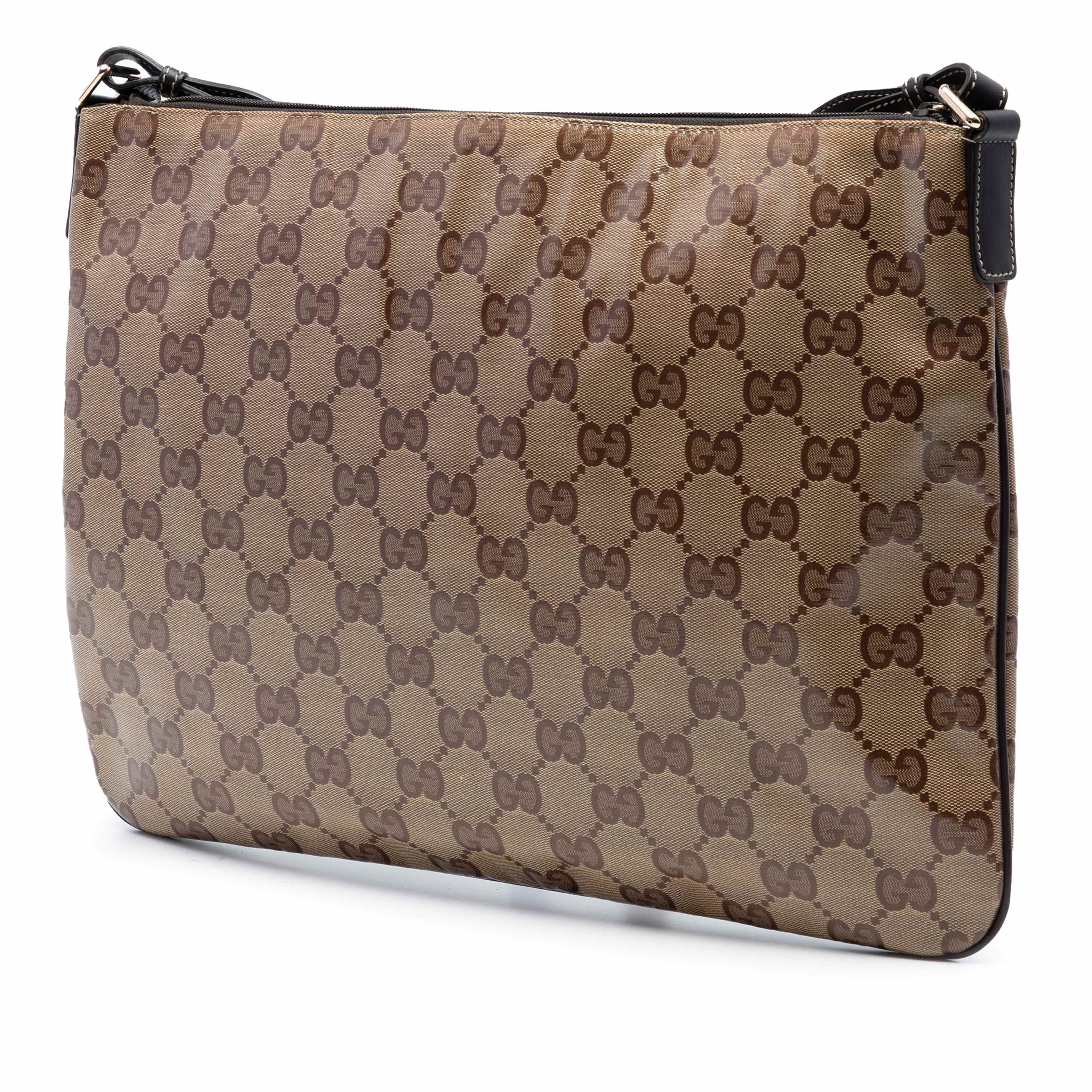Gucci Gg Crystal Crossbody, från Luxclusif, i färgen beige. Klicka för att öppna bilden i stort format