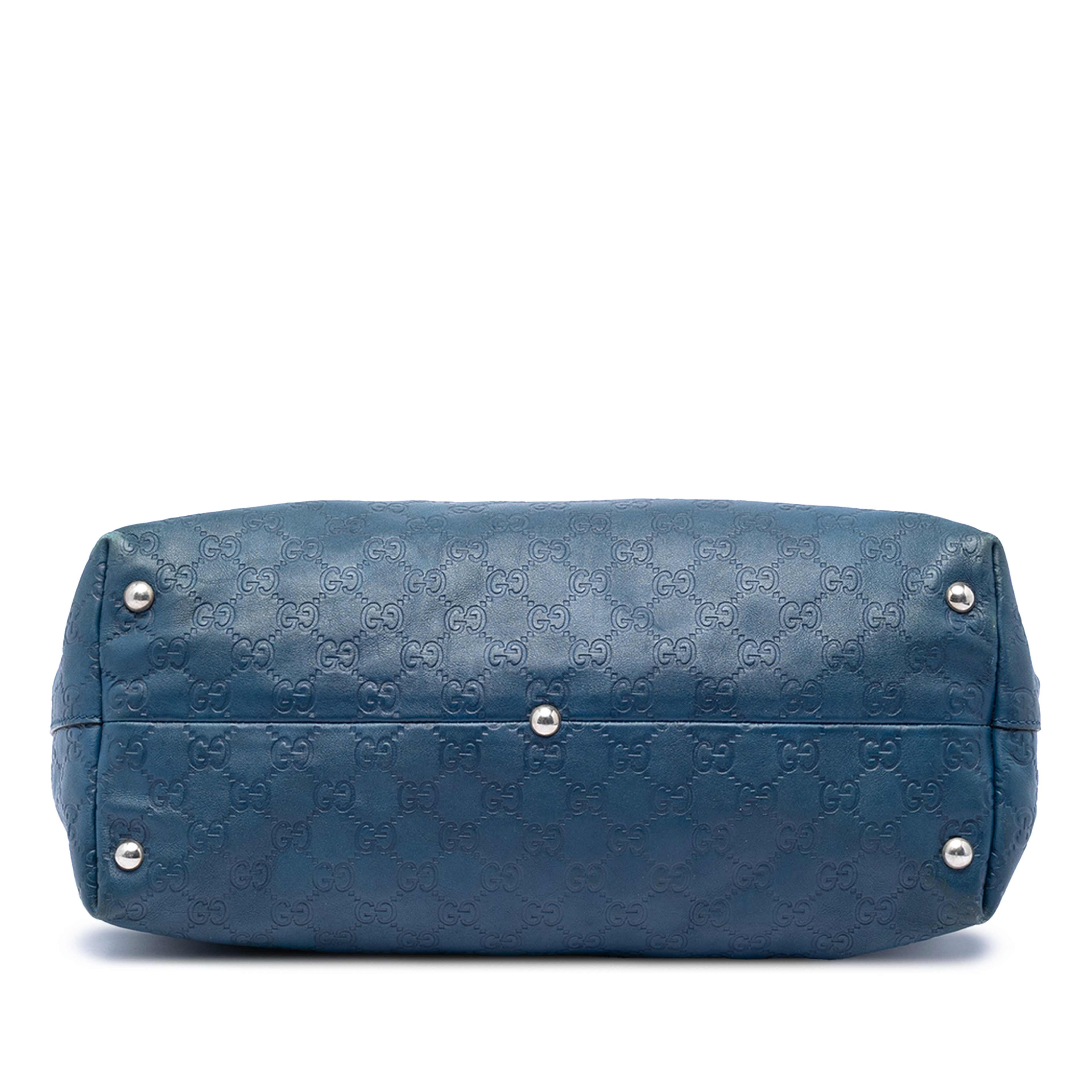 Gucci Guccissima Icon Bit Tote, från Luxclusif, i färgen peacock. Klicka för att öppna bilden i stort format