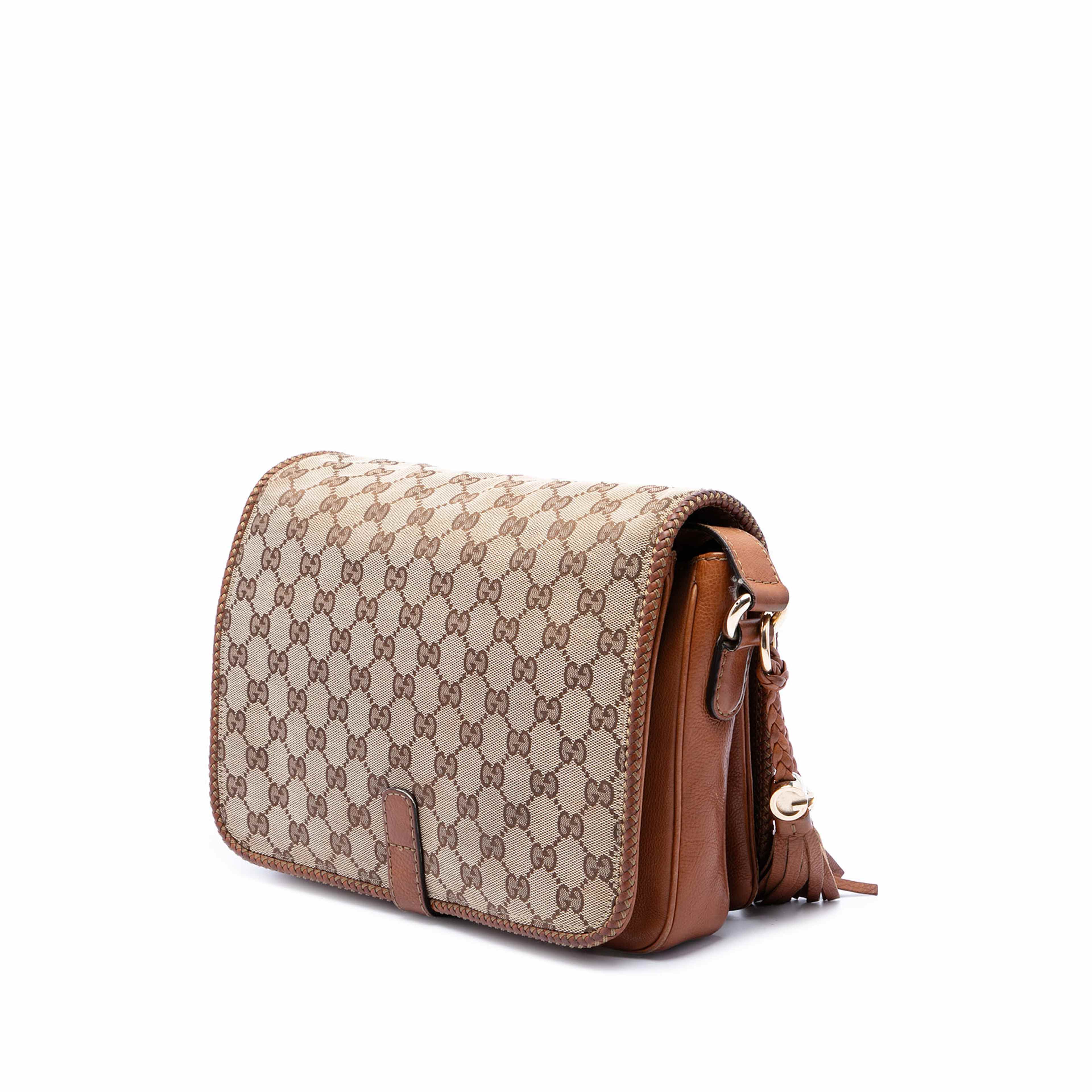 Gucci Gg Canvas Marrakech Crossbody, från Luxclusif, i färgen beige. Klicka för att öppna bilden i stort format