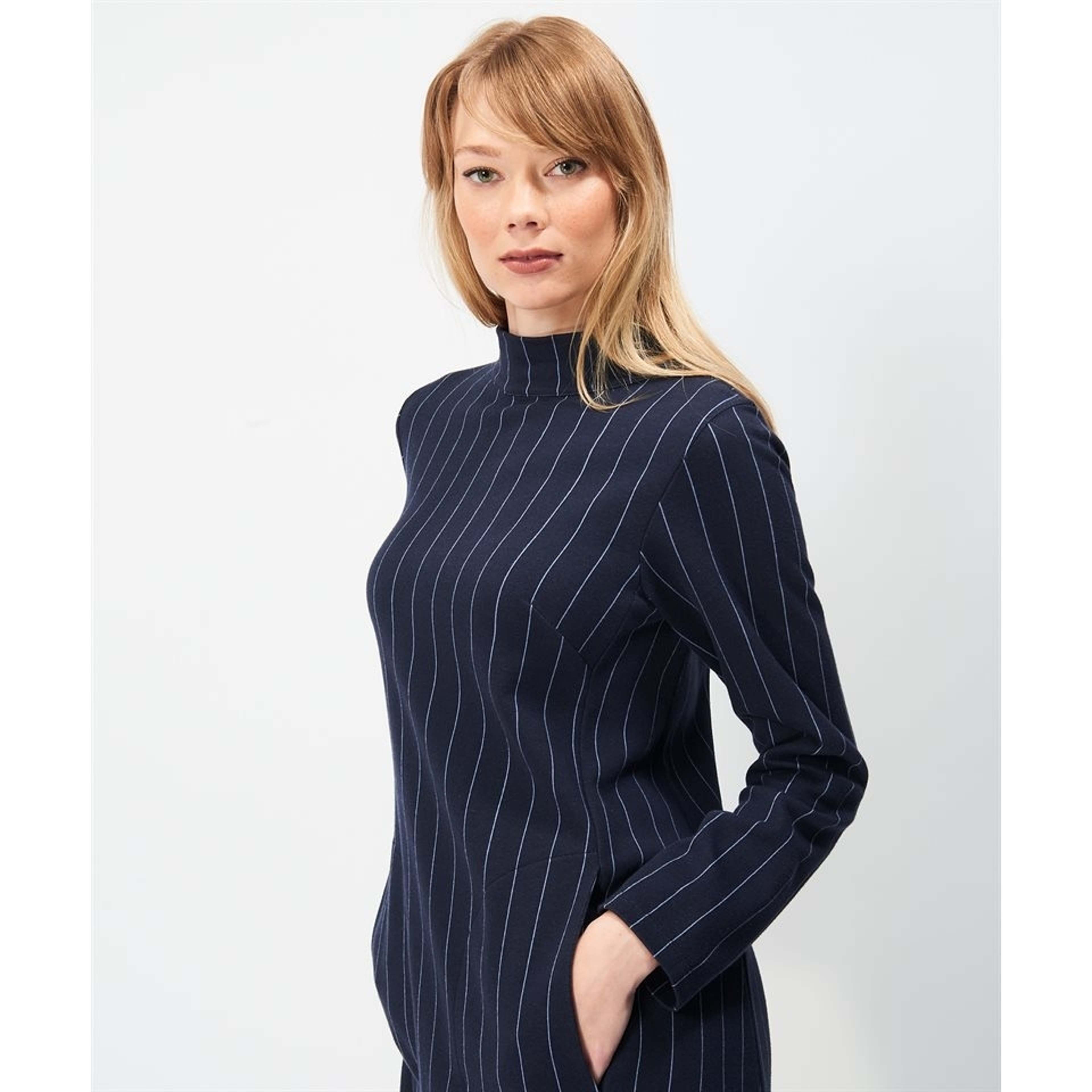 - Bernadette Stripe Dress Navy