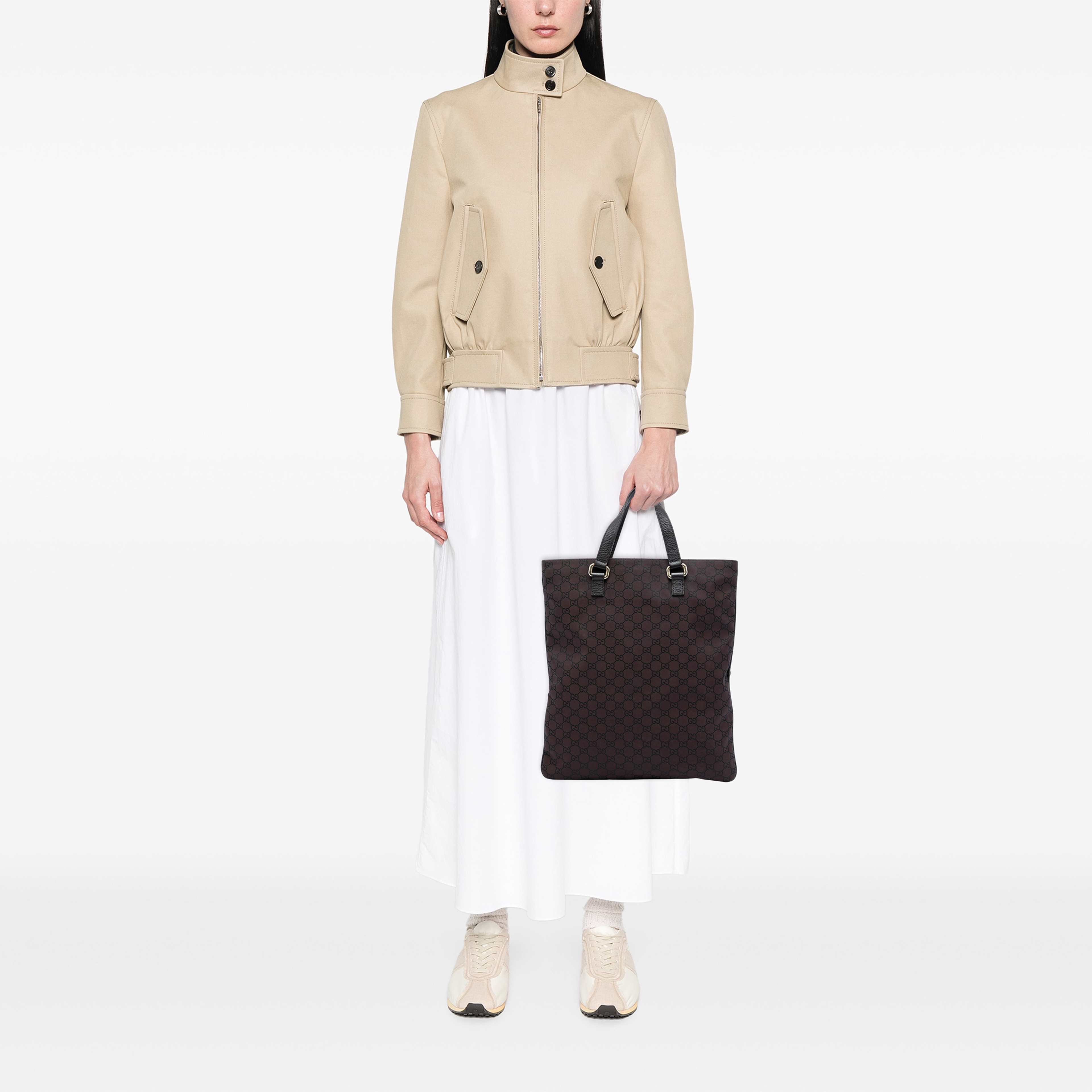 Gucci Gg Nylon Tote, från Luxclusif, i färgen brun. Klicka för att öppna bilden i stort format