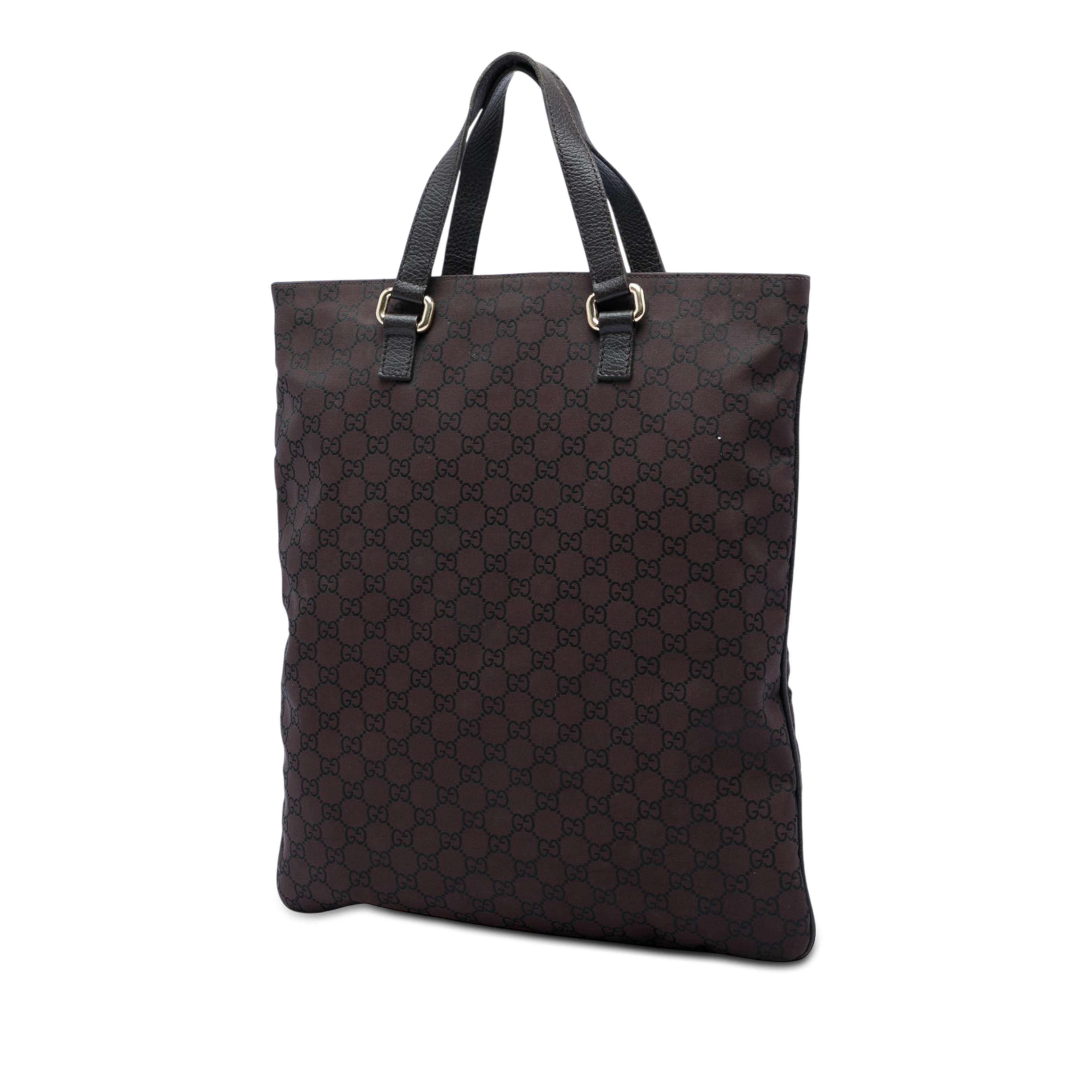 Gucci Gg Nylon Tote, från Luxclusif, i färgen brun. Klicka för att öppna bilden i stort format