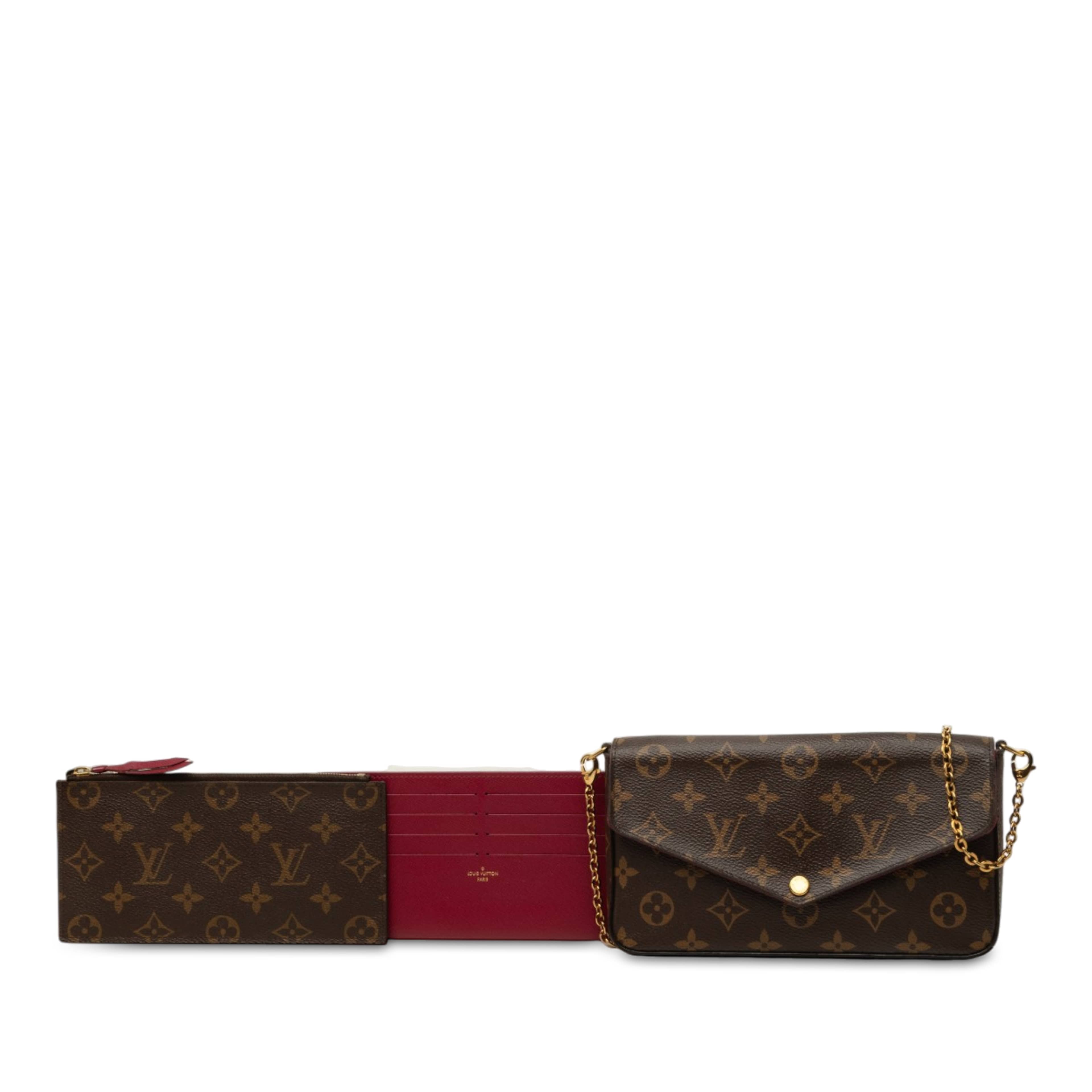 Louis Vuitton Monogram Pochette Felicie, från Luxclusif, i färgen brun. Klicka för att öppna bilden i stort format