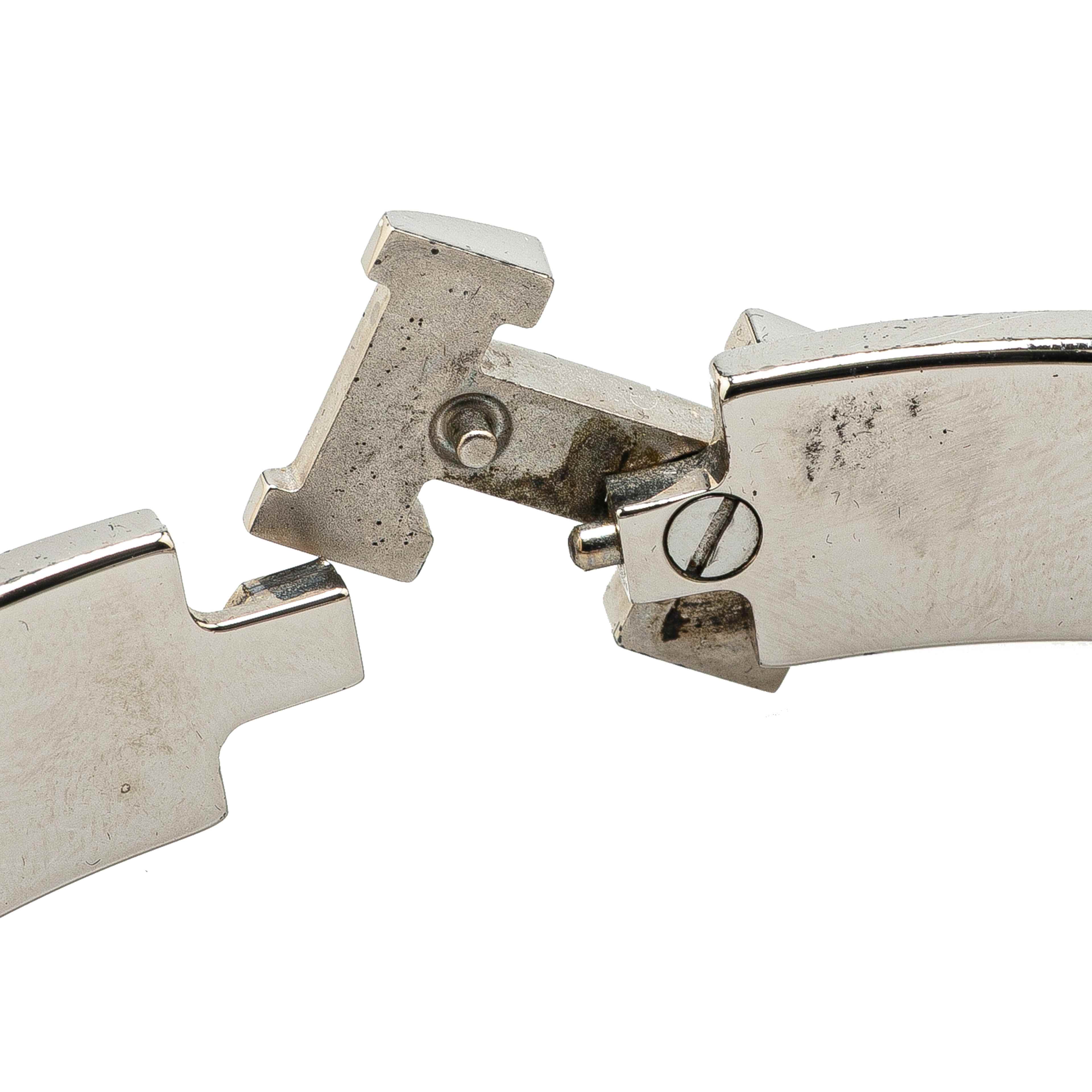 Hermès Narrow Enamel Clic H Bracelet Pm