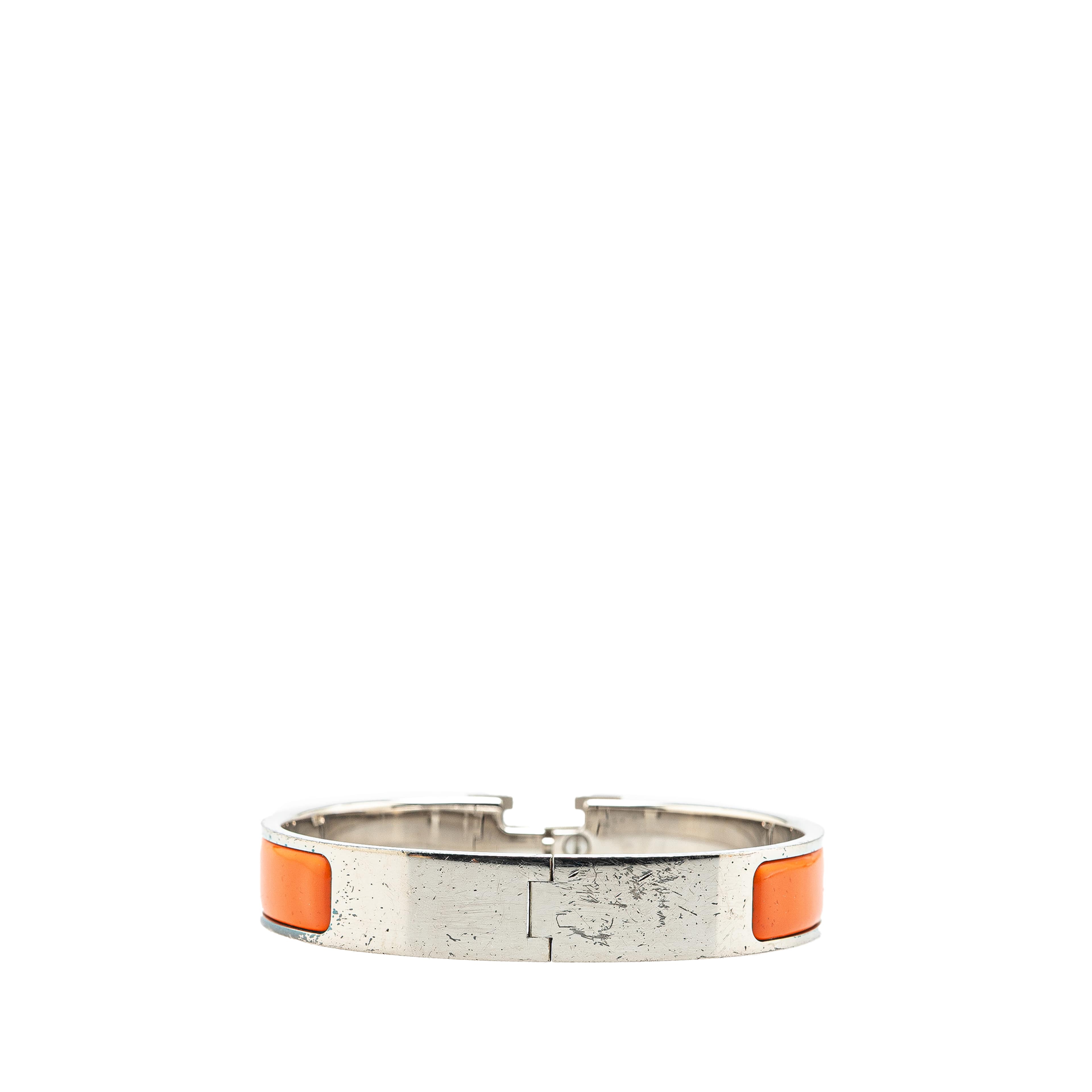 Hermès Narrow Enamel Clic H Bracelet Pm