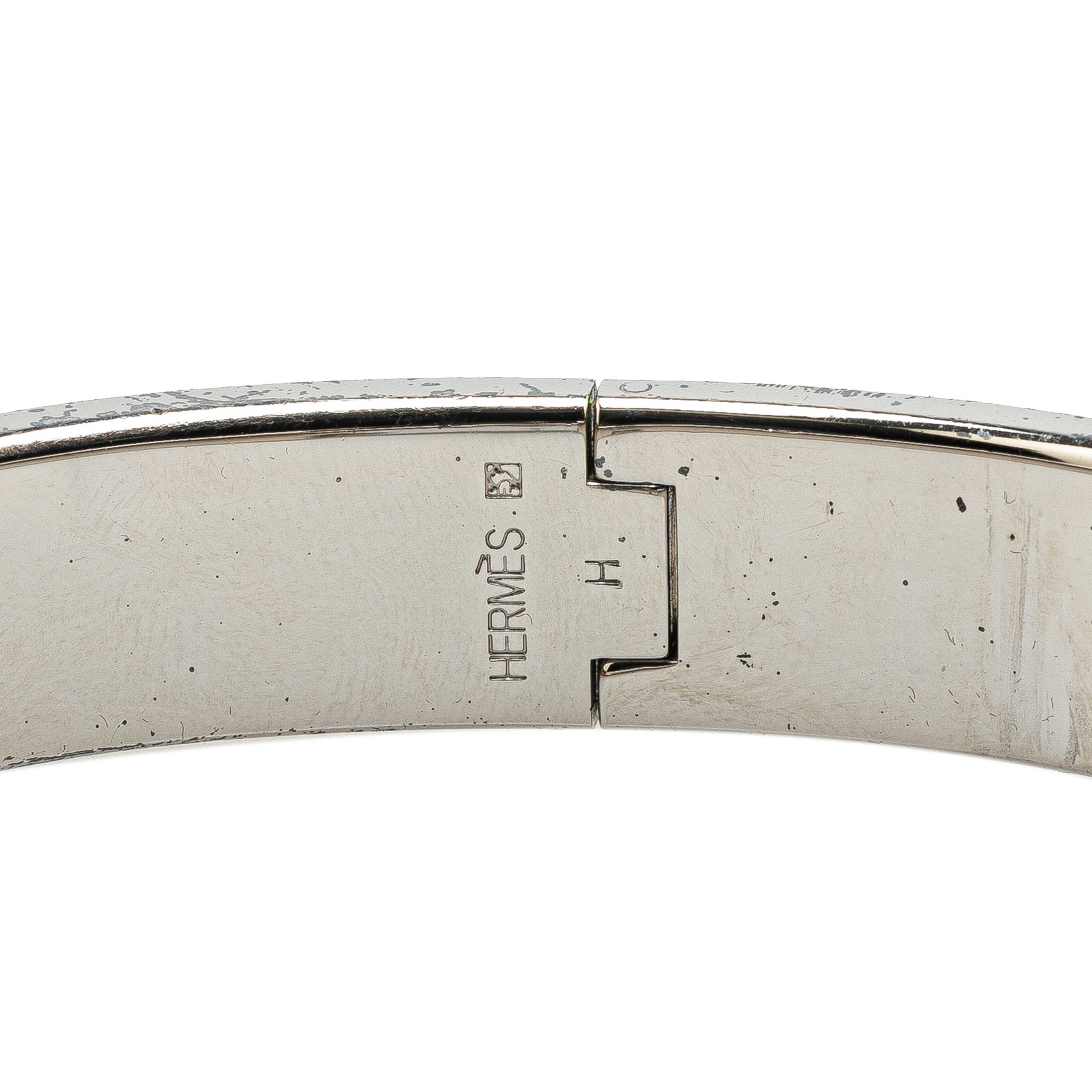 Hermès Narrow Enamel Clic H Bracelet Pm