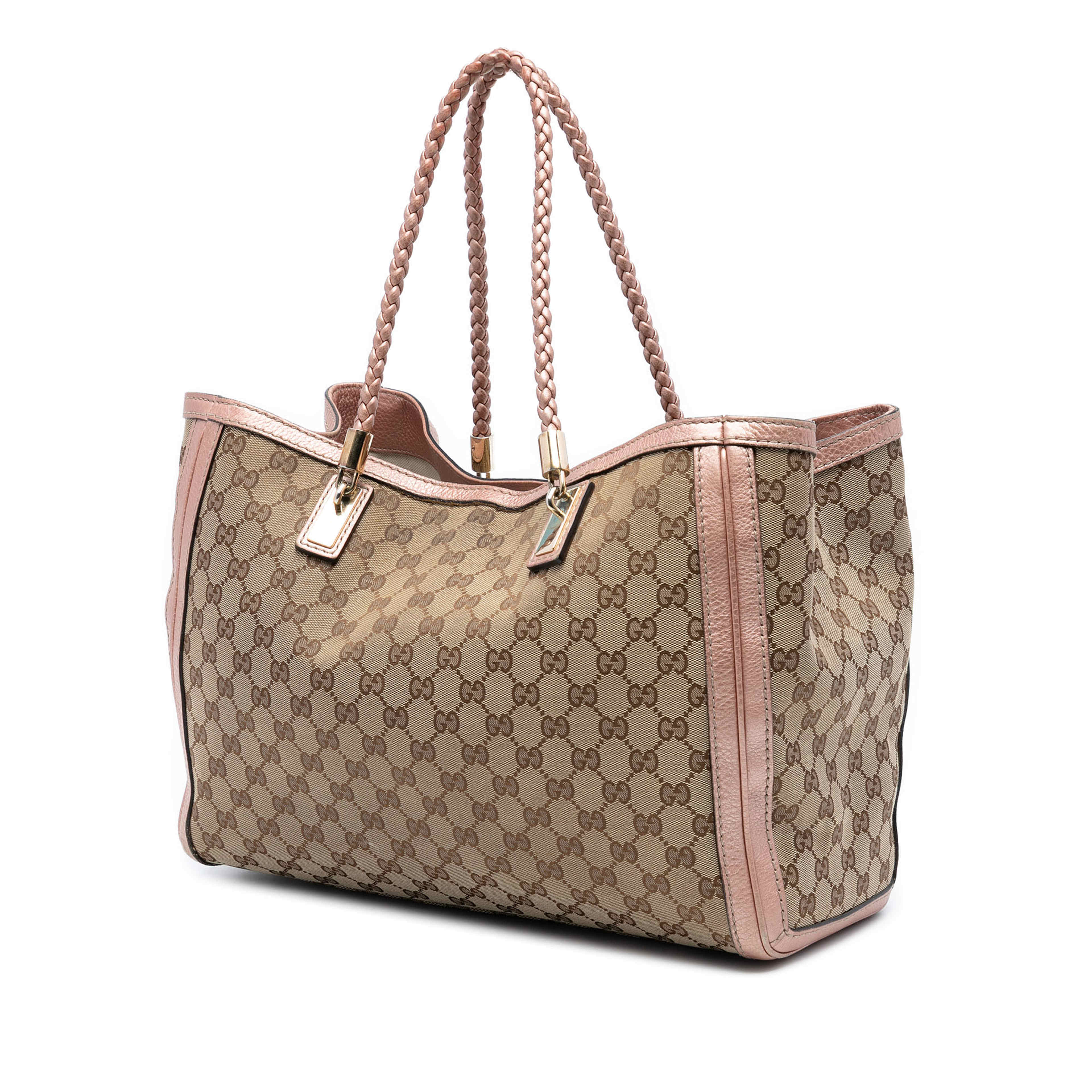 Gucci Medium Gg Canvas Bella Tote, från Luxclusif, i färgen beige. Klicka för att öppna bilden i stort format