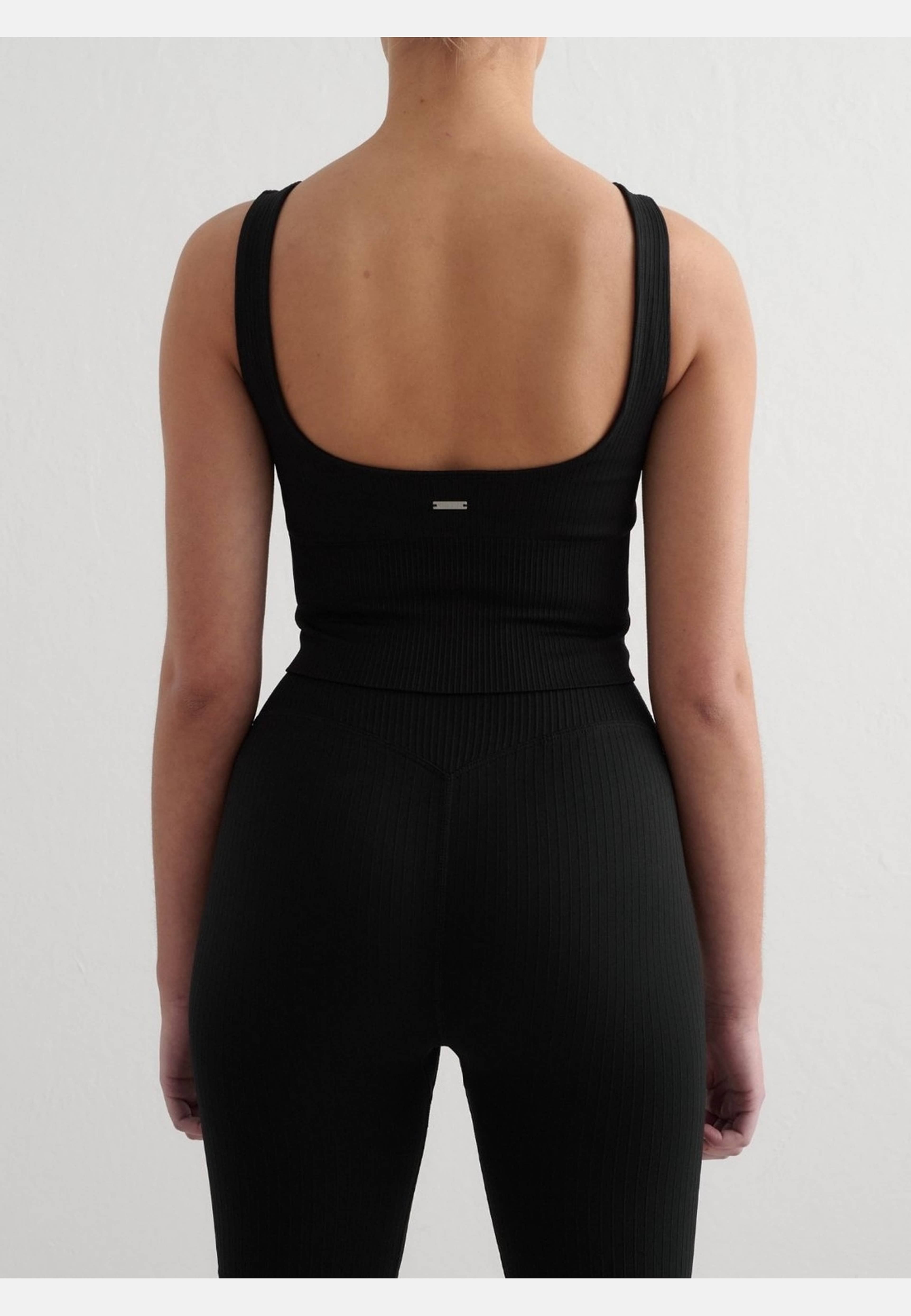 Black Ribbed Seamless Shaping Bralette