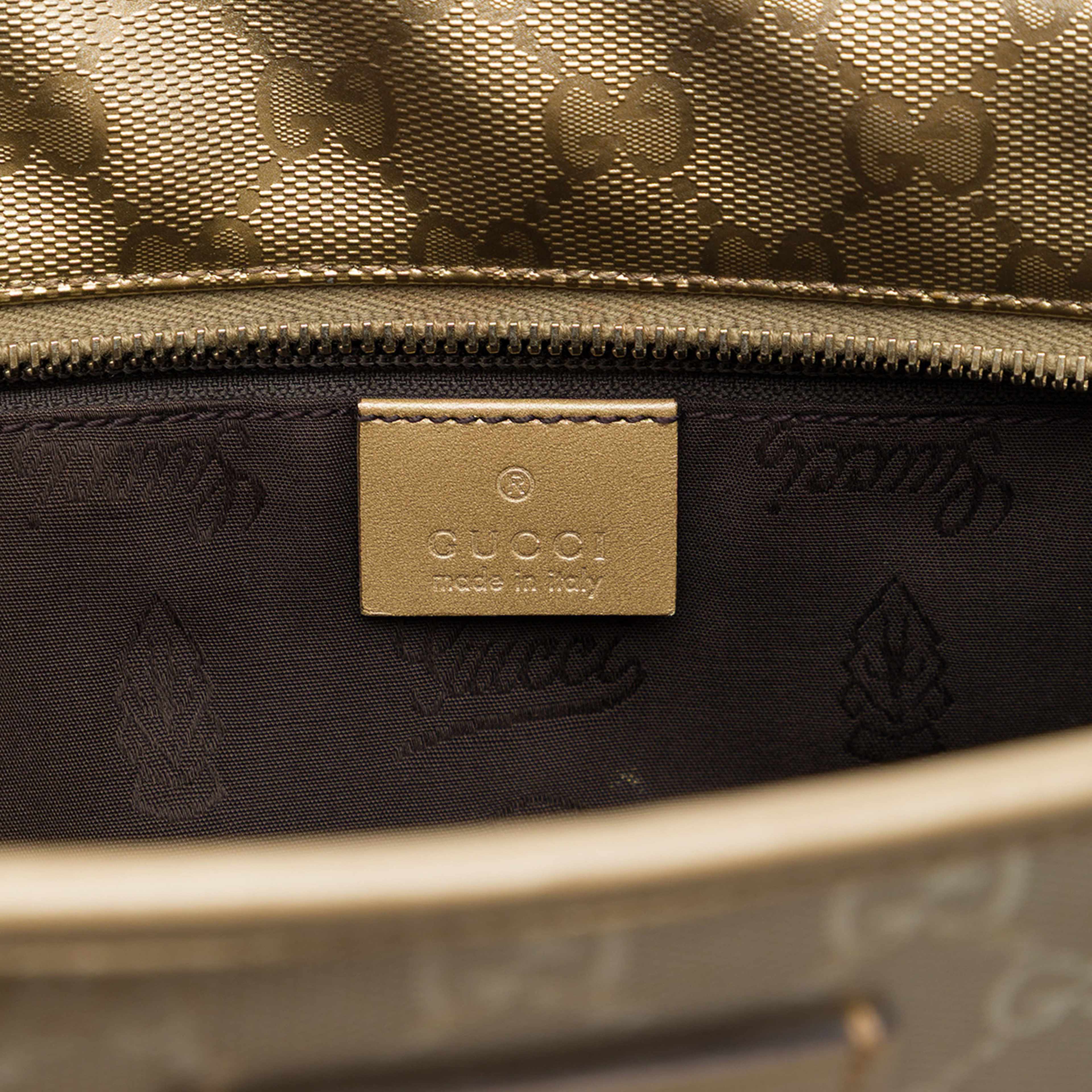 Gucci Medium Gg Imprime Tote, från Luxclusif, i färgen guld. Klicka för att öppna bilden i stort format