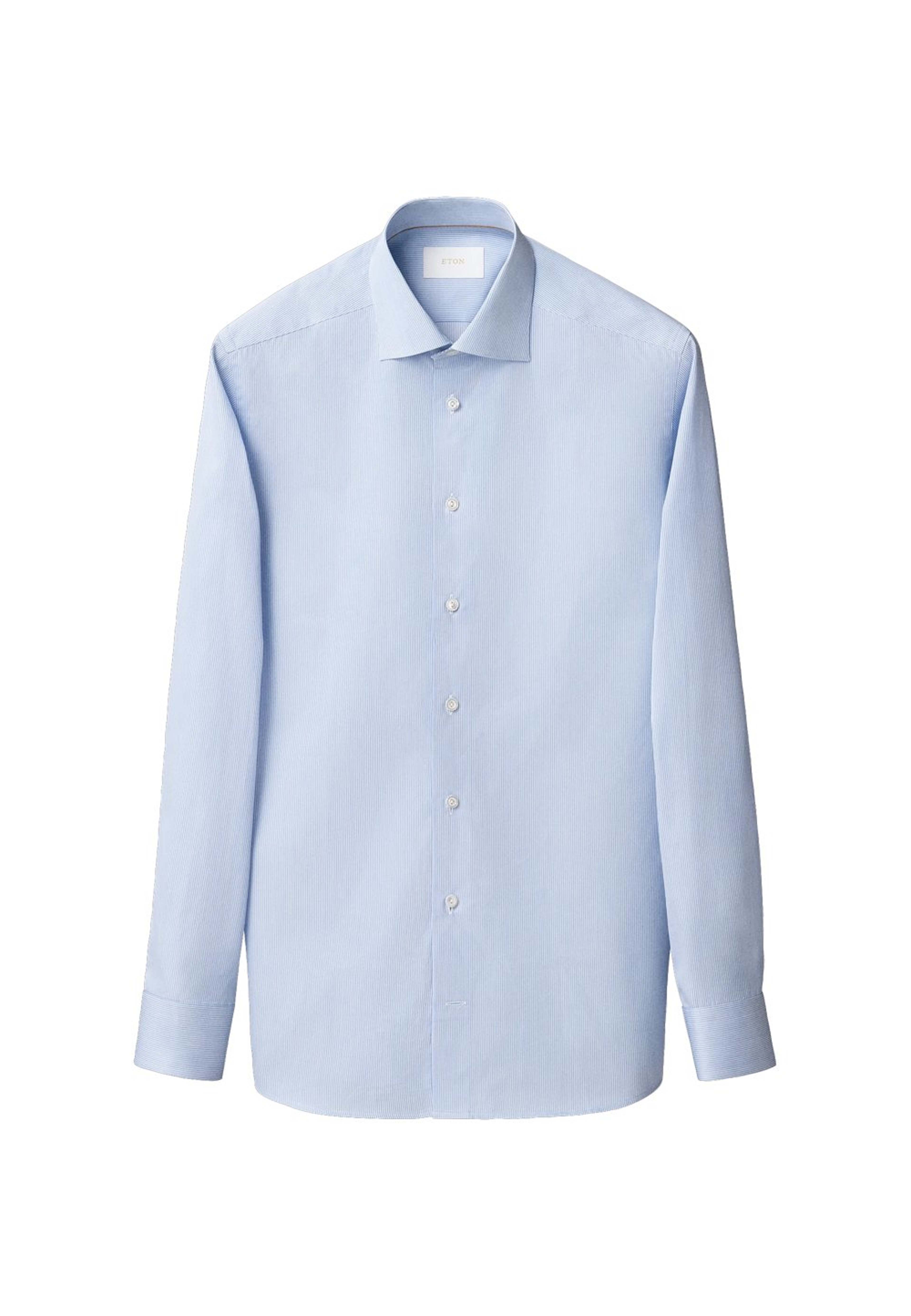 Randig Poplinskjorta I Supima 120 Slim Fit