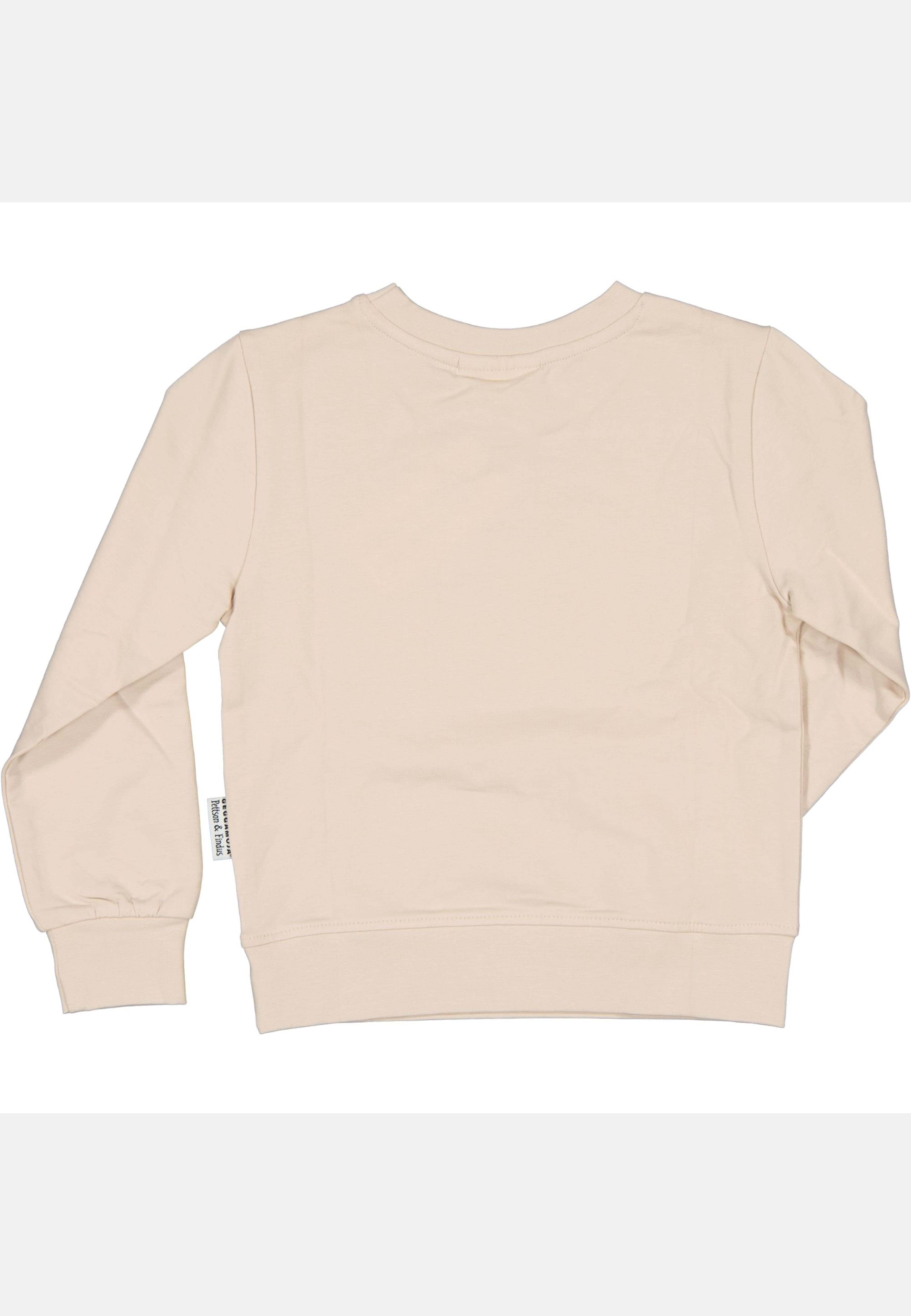 Collegetröja Pettson Och Findus, från Geggamoja, i färgen beige. Klicka för att öppna bilden i stort format
