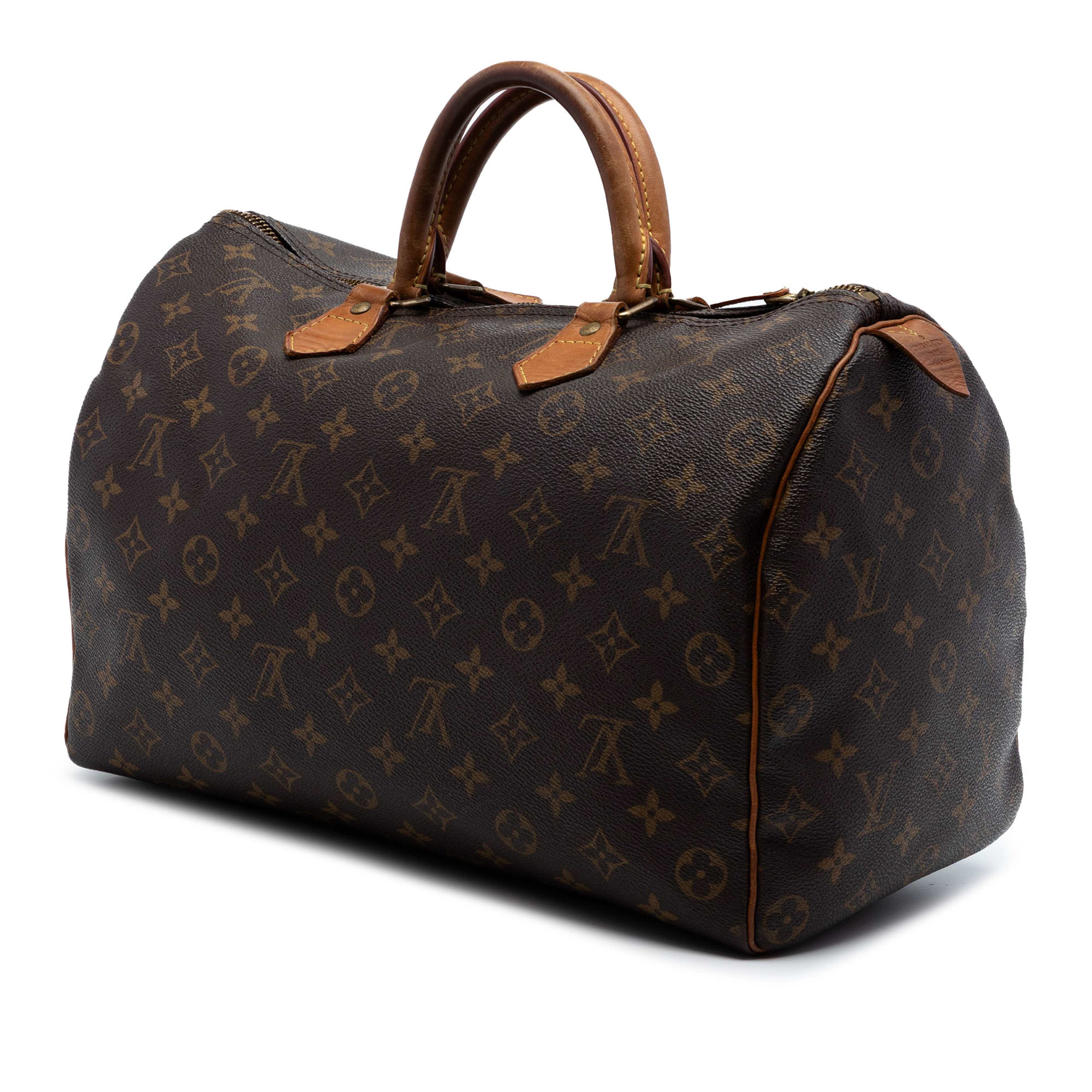 Louis Vuitton Monogram Speedy 35, från Luxclusif, i färgen brown. Klicka för att öppna bilden i stort format
