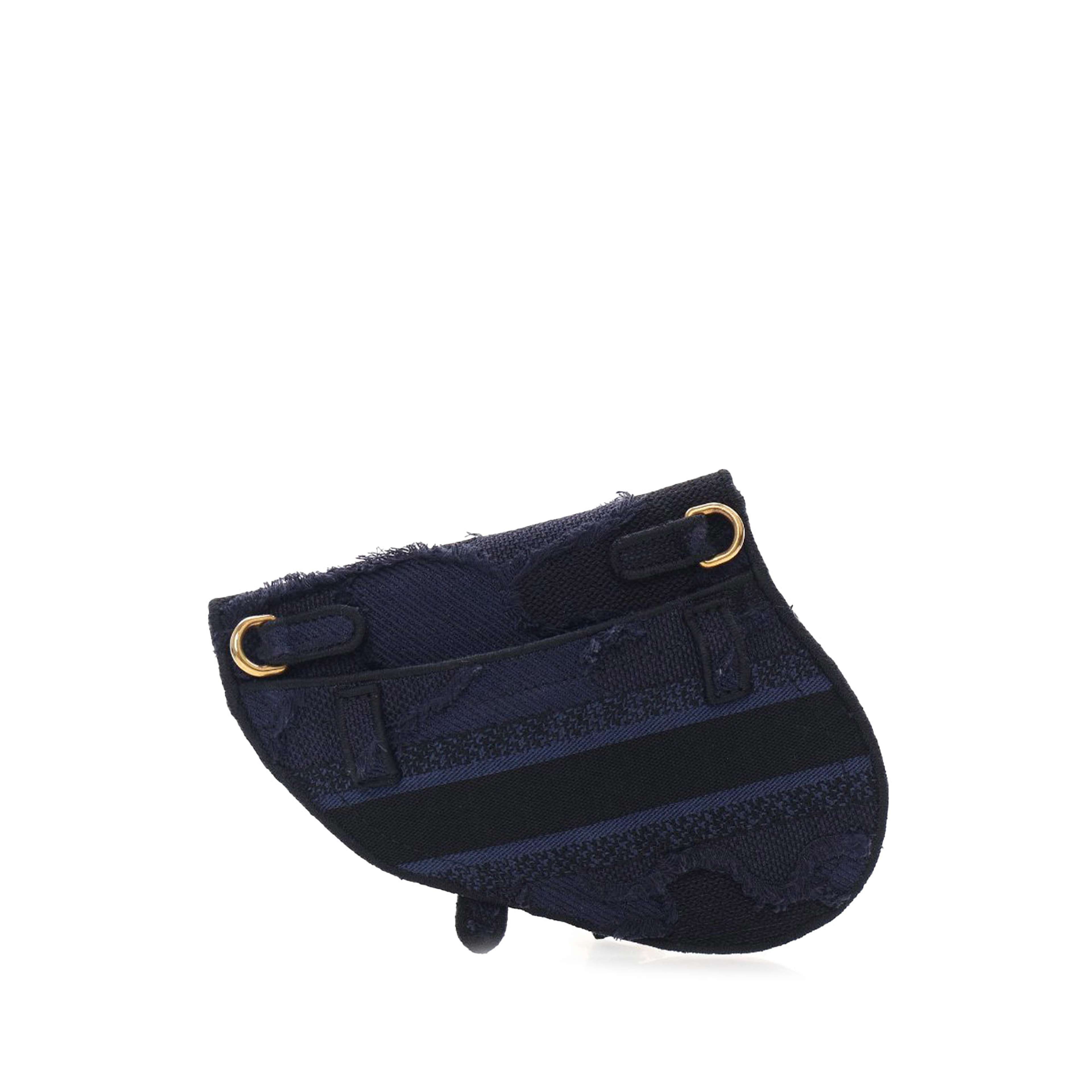 Dior Canvas Embroidered Camouflage Saddle Belt Bag