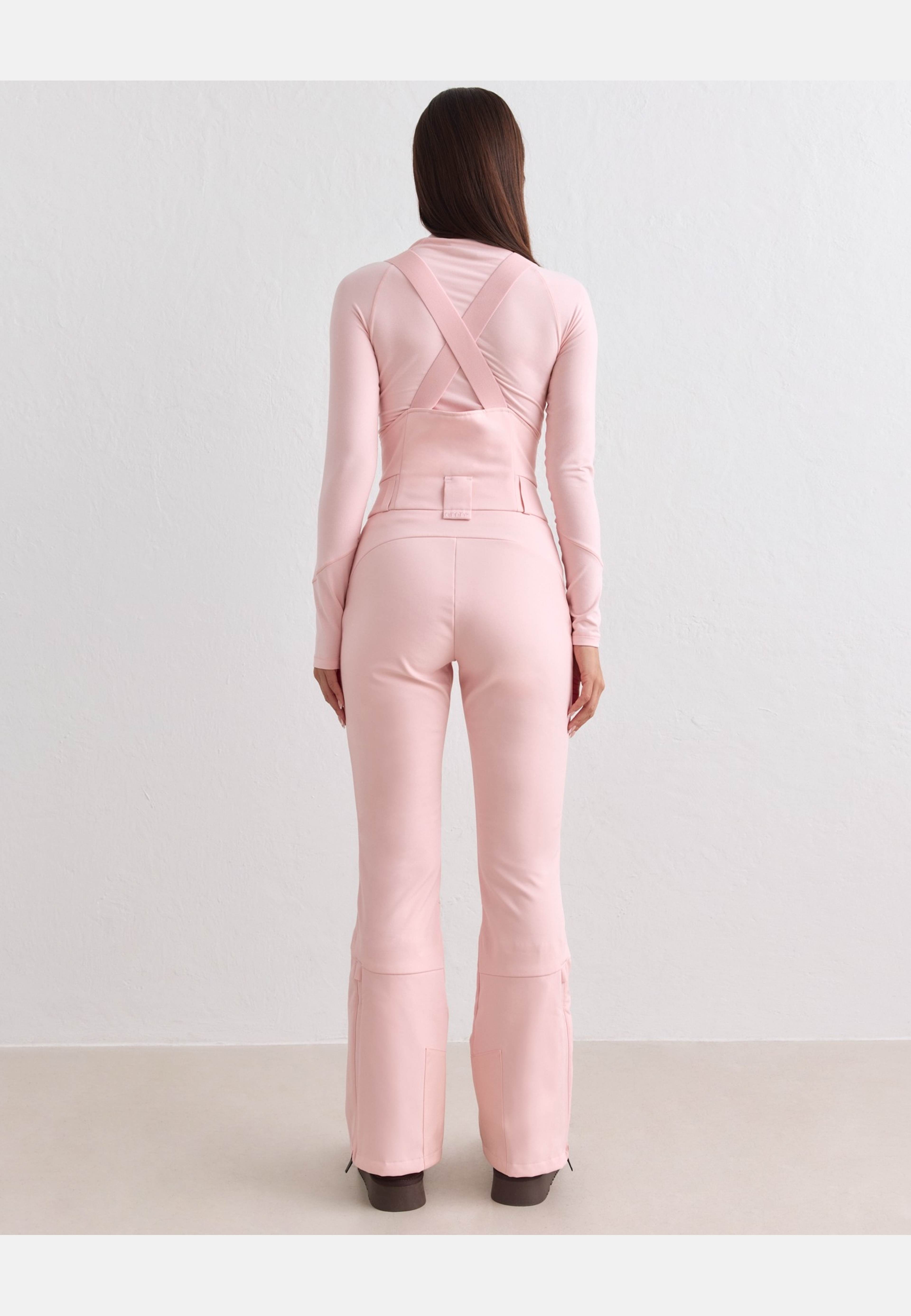 Stretch Thermo Bib Pants, från aim'n, i färgen pink frost. Klicka för att öppna bilden i stort format