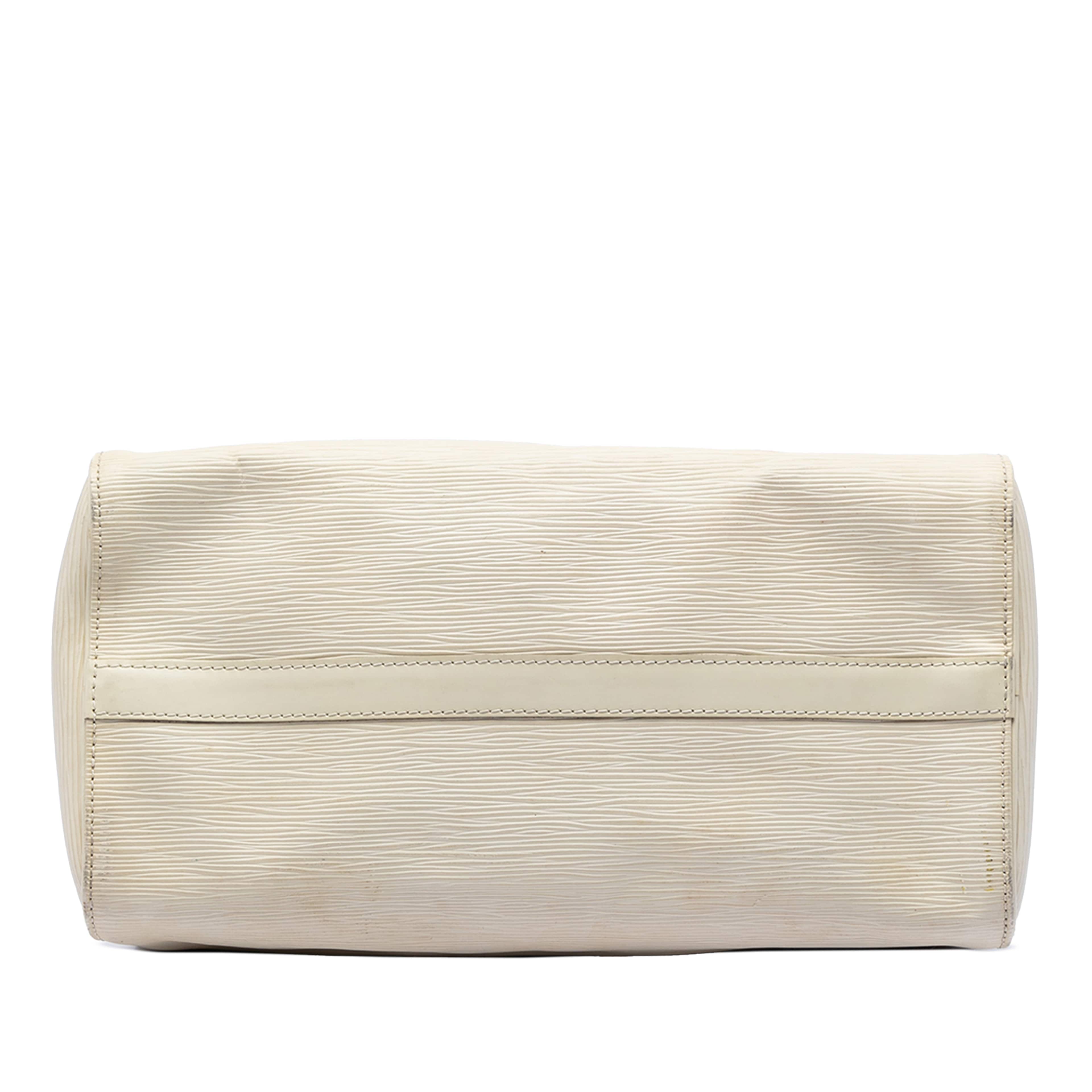 Louis Vuitton Epi Speedy 35, från Luxclusif, i färgen ivory. Klicka för att öppna bilden i stort format
