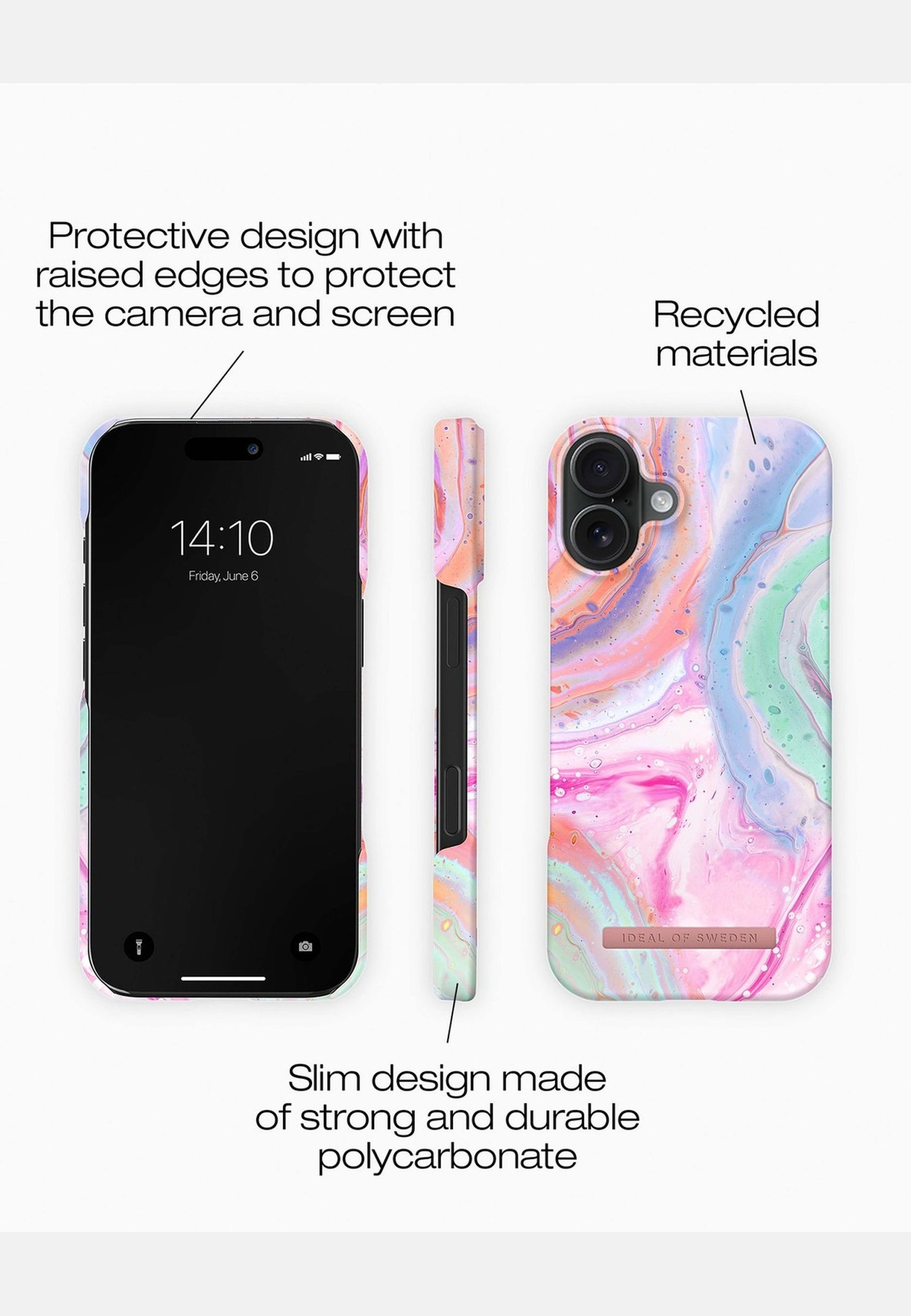 Printed Case Iphone - Pastel Marble