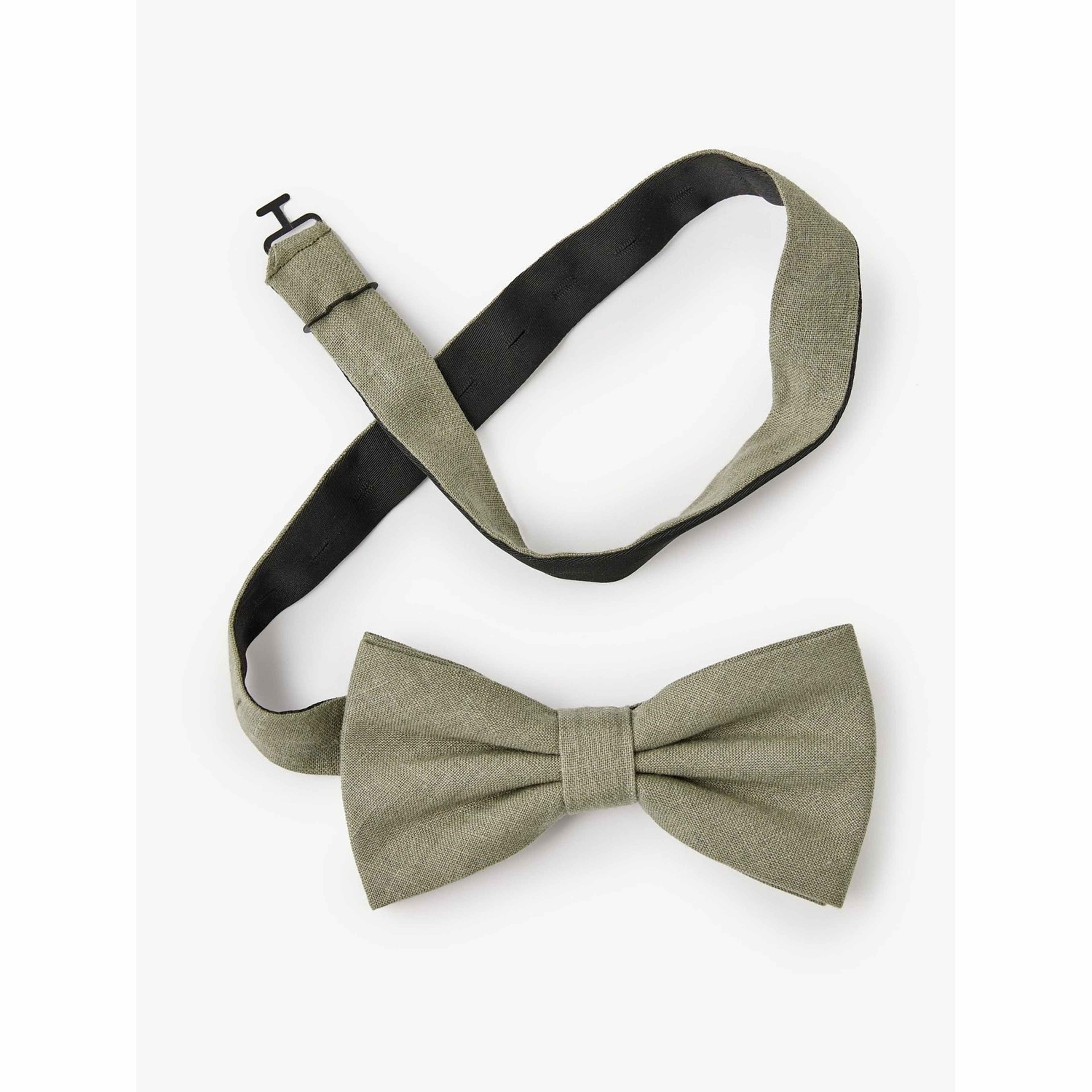 Beige Bow Tie Linen